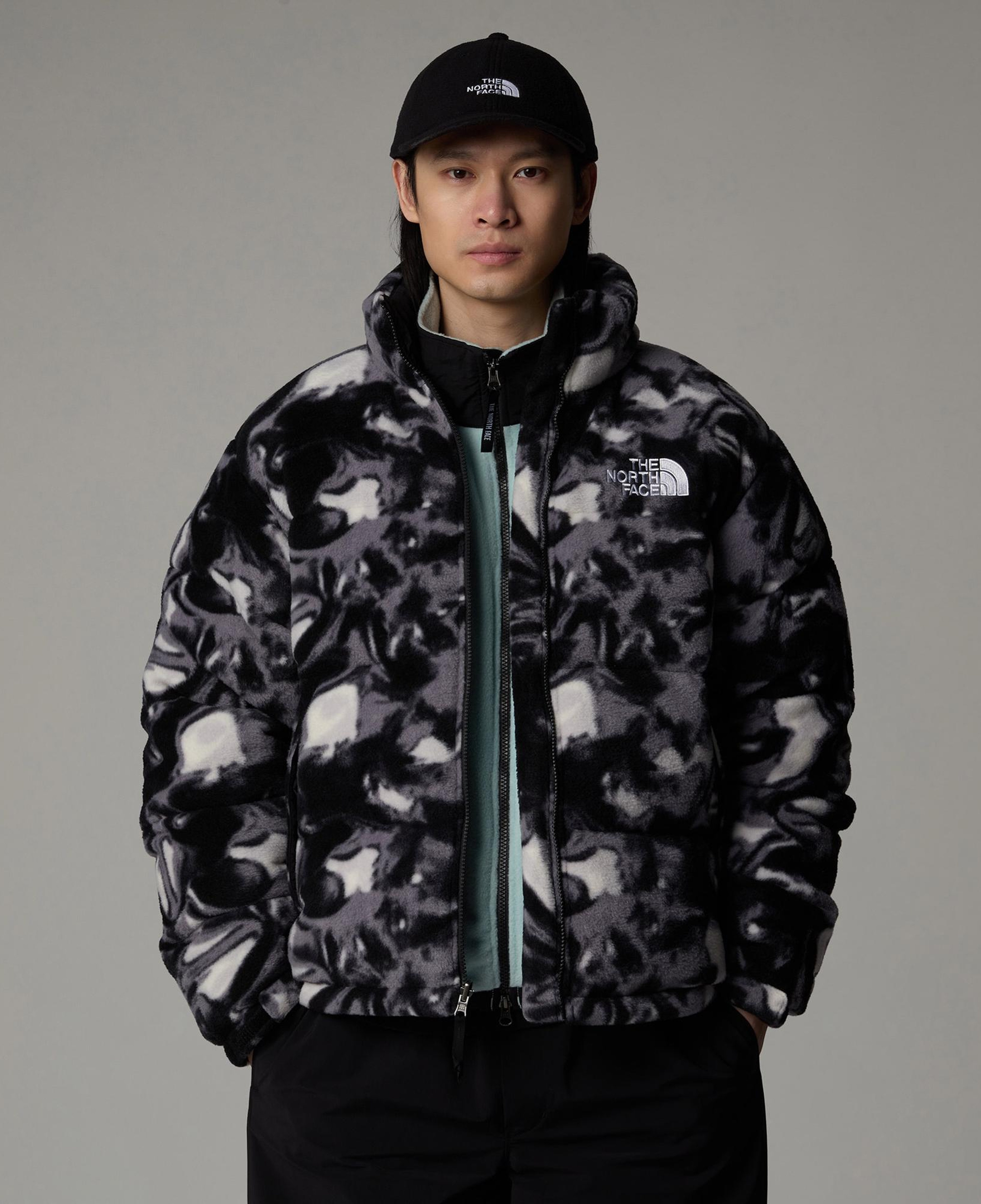 The North Face Polar Nuptse Erkek Desenli Siyah Mont