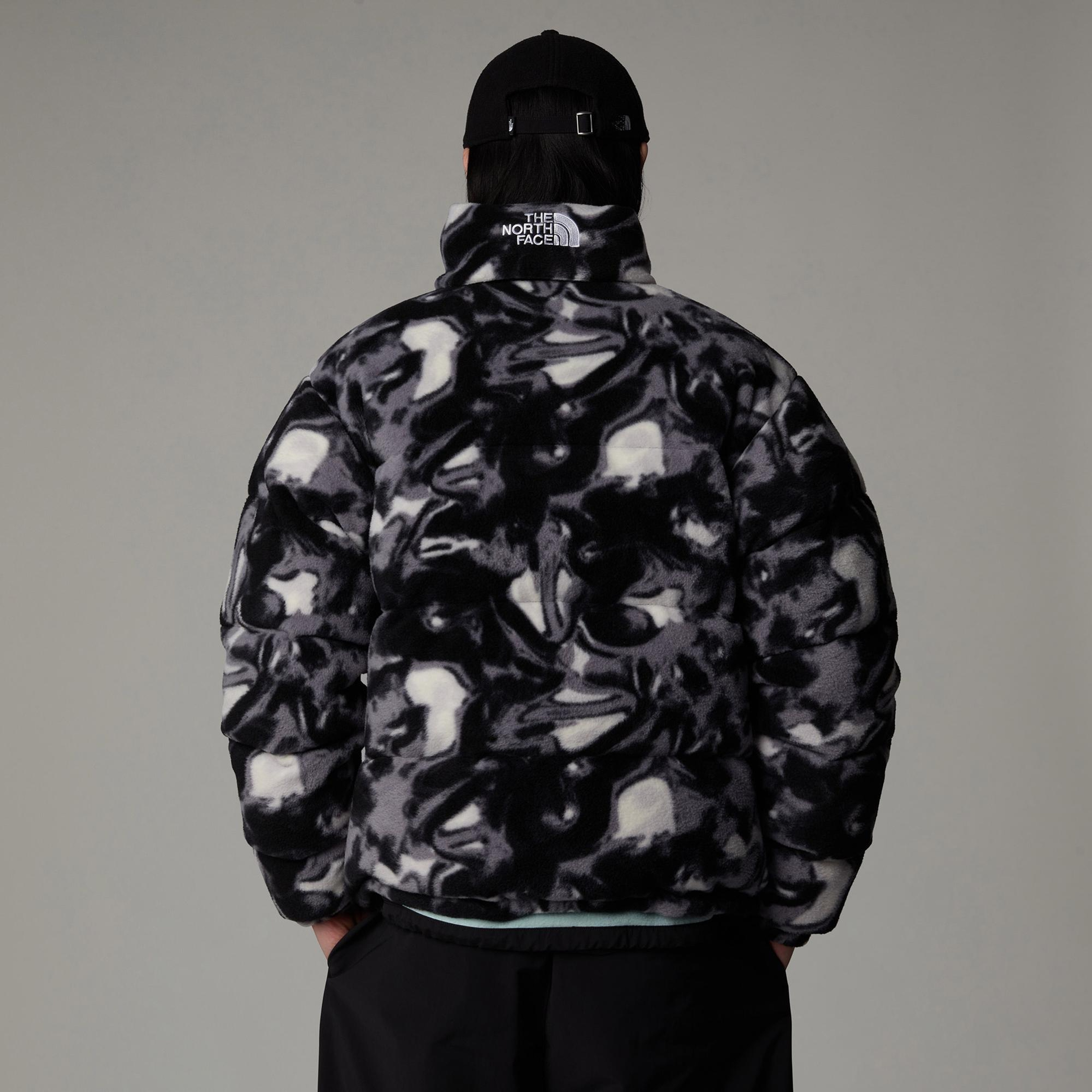 The North Face Polar Nuptse Erkek Desenli Siyah Mont