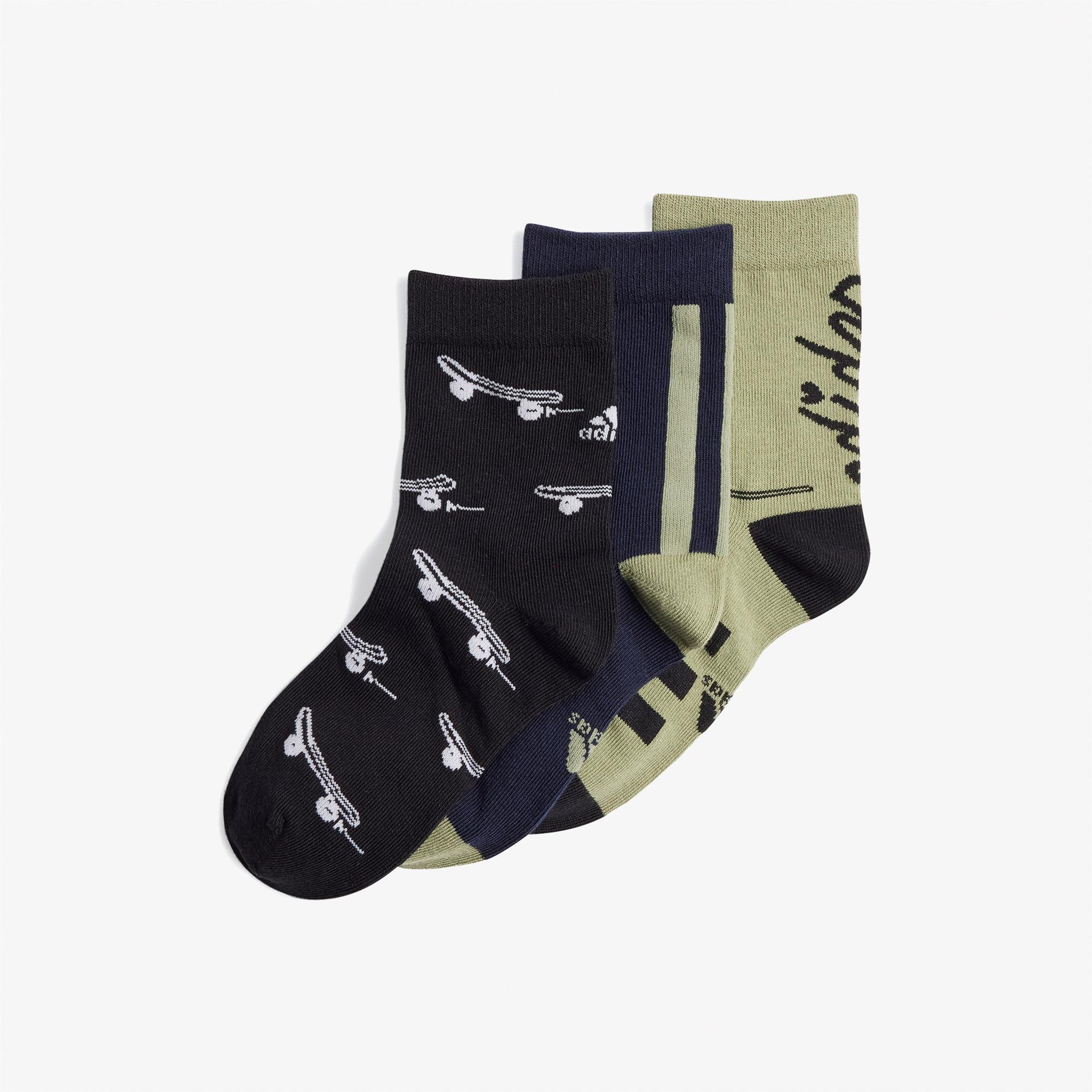 adidas Y Bl 3Pp So Unisex Siyah/Lacivert/Yeşil Çorap