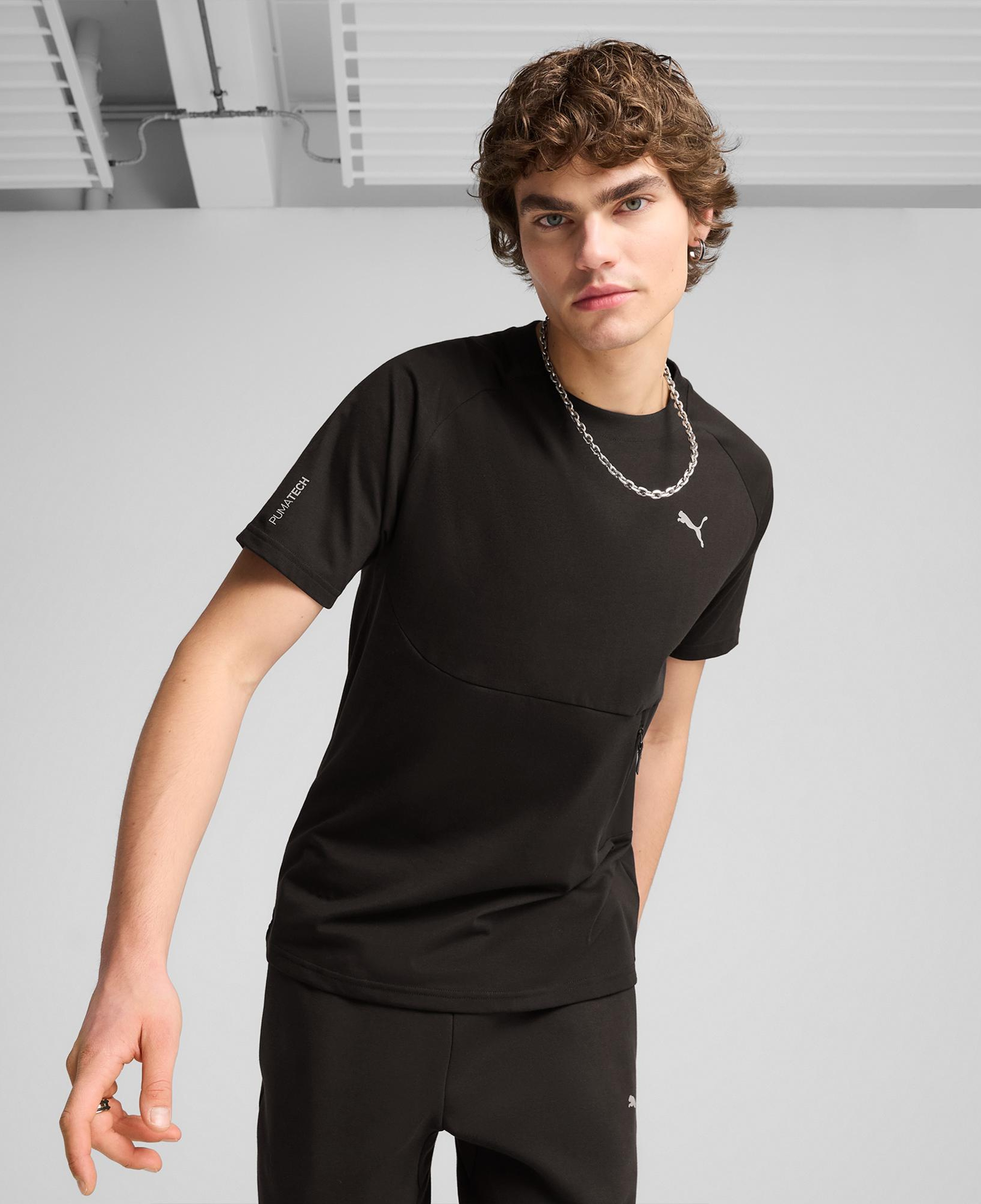 Puma Tech Pocket Erkek Siyah T-Shirt