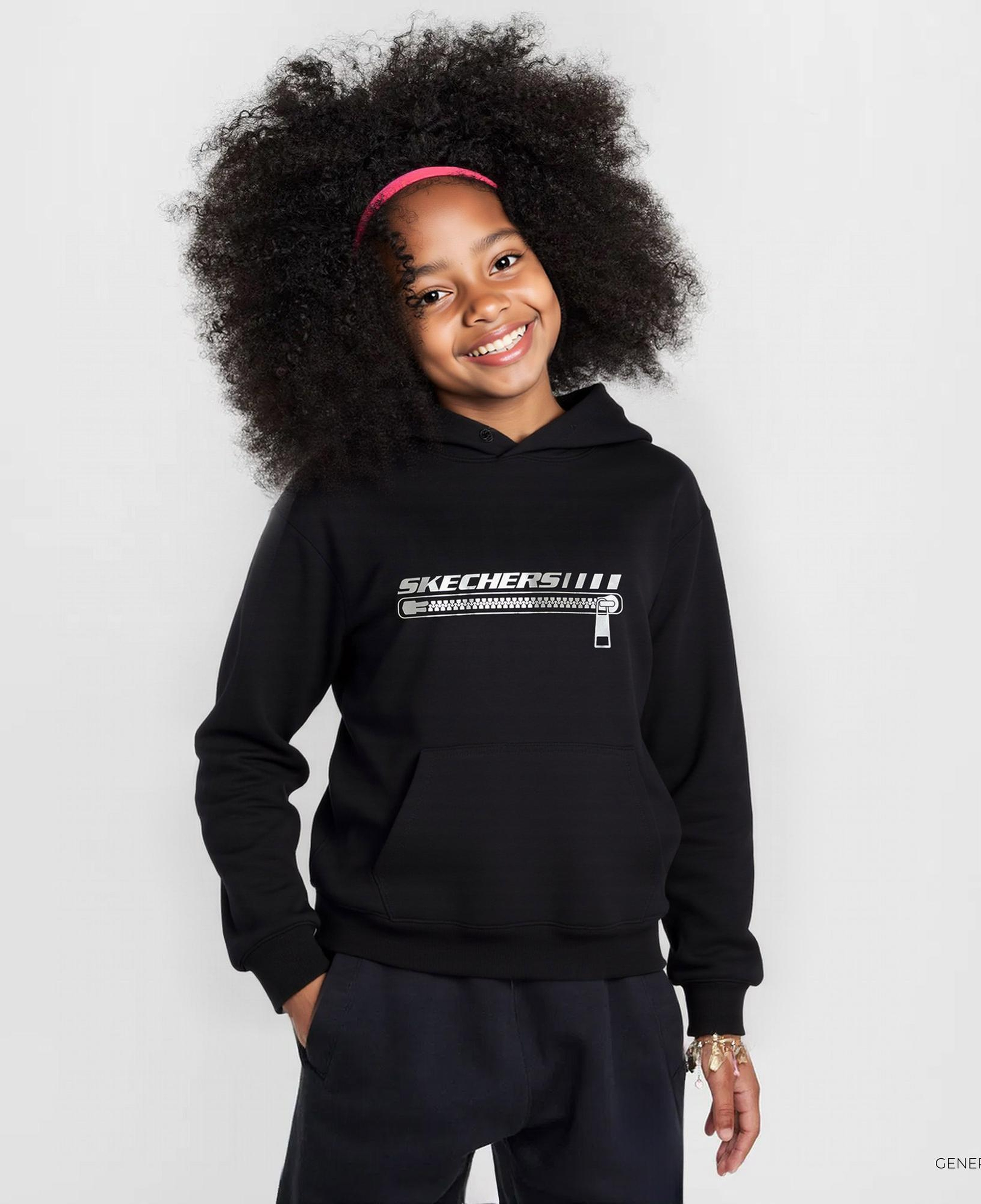 Skechers B 2Xi-Lock Çocuk Siyah Hoodie