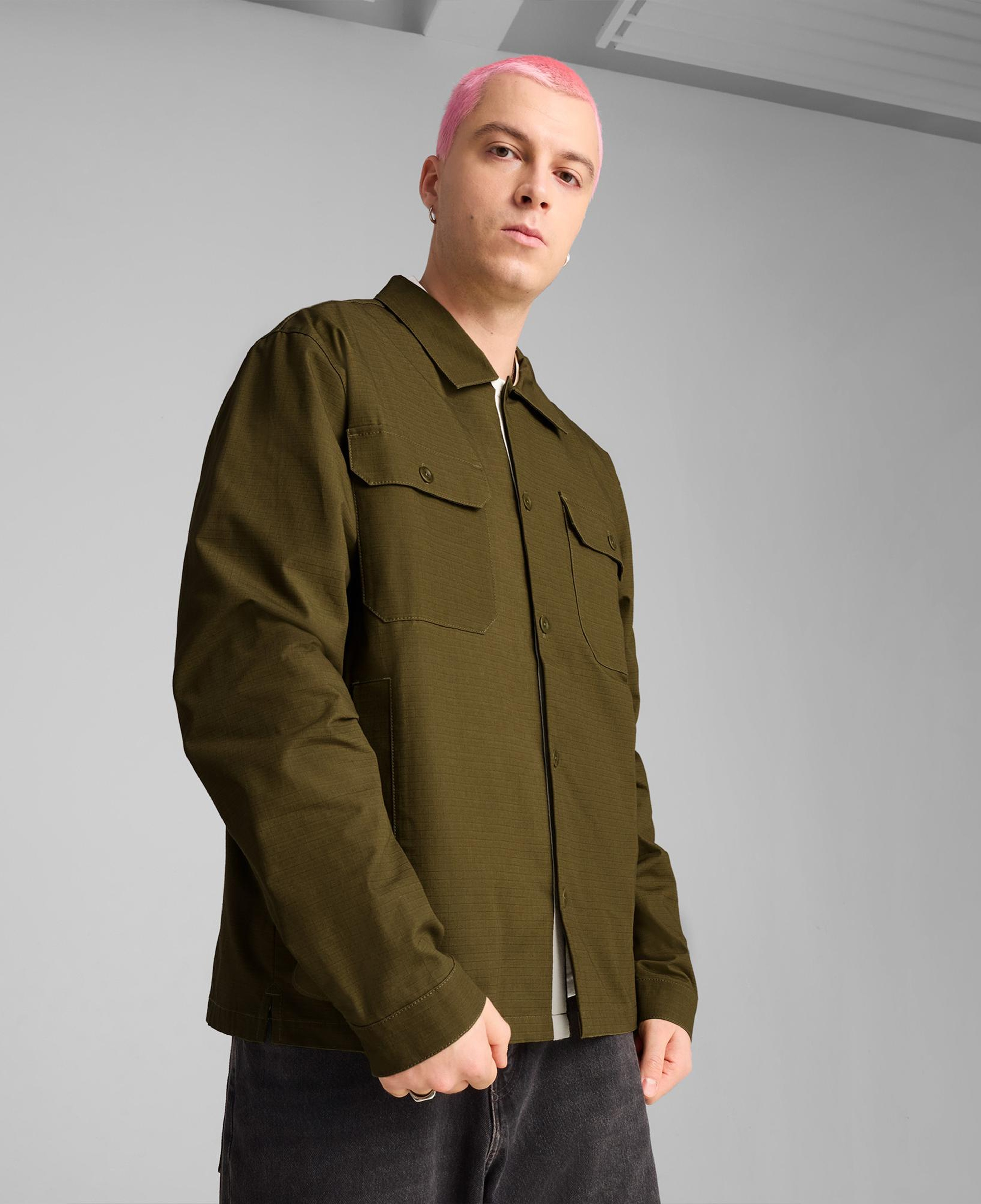 Puma Mmq Ripstop Over Erkek Haki Ceket