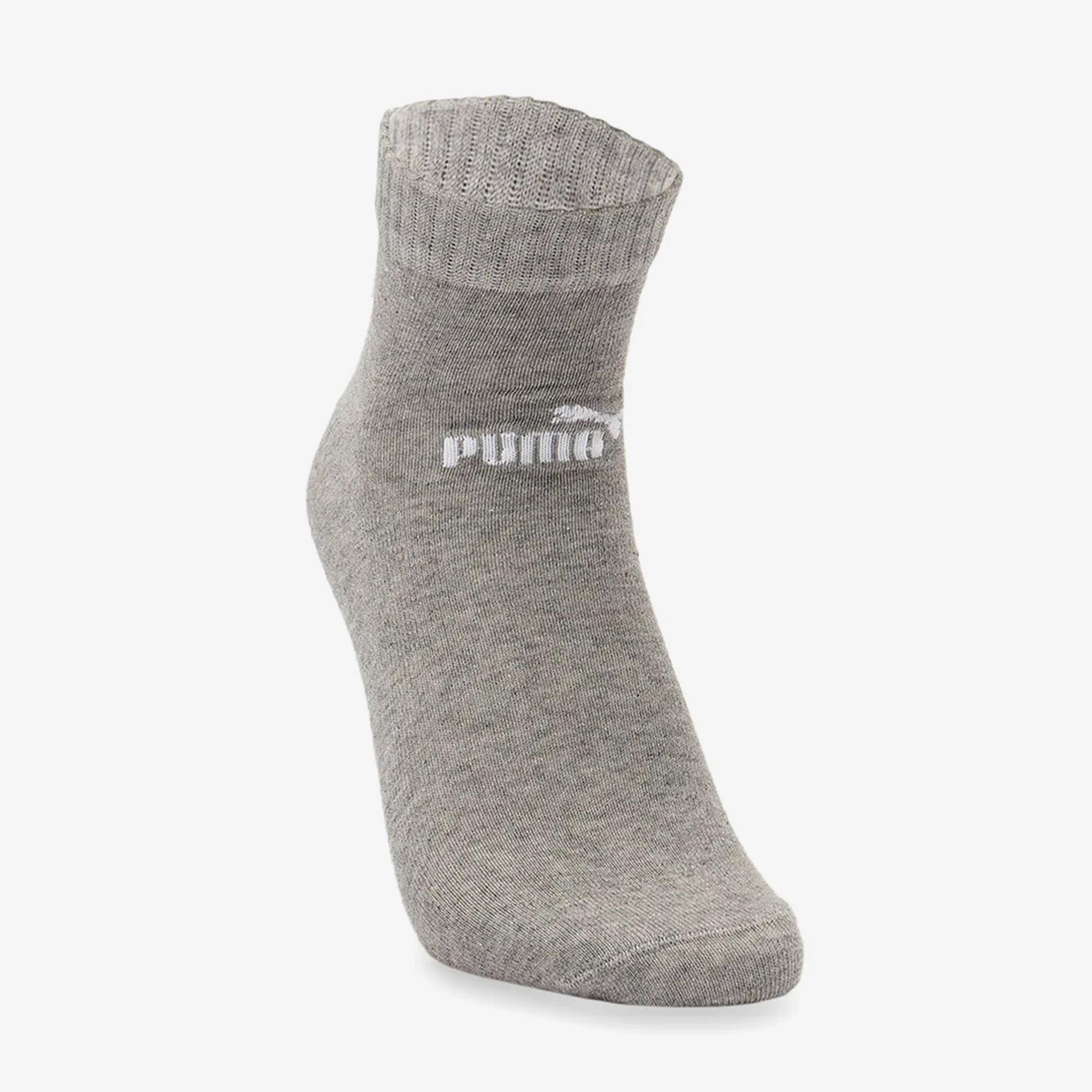 Puma Elements Quarter Unisex Gri 6'lı Çorap