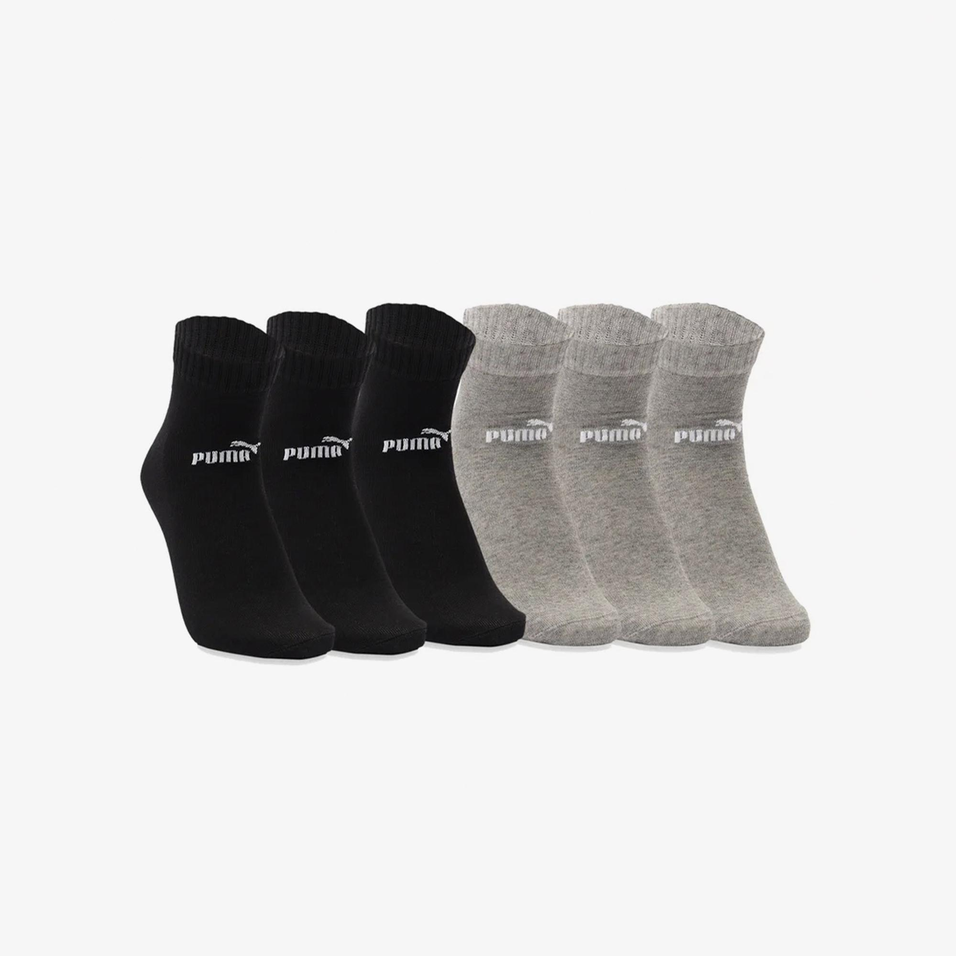 Puma Elements Quarter Unisex Gri 6'lı Çorap