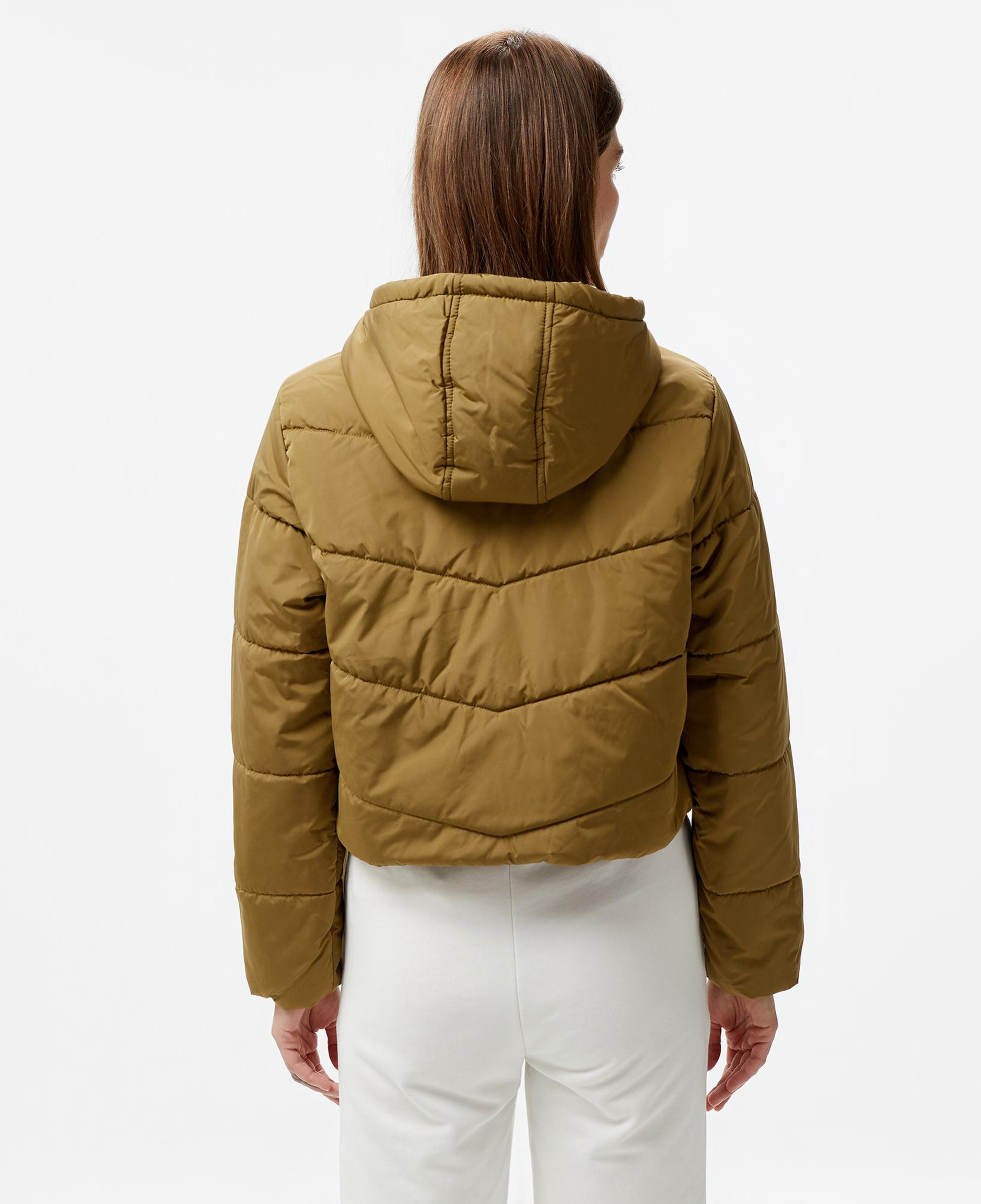 Vans Mte Foundry Crop Puff Hood Kadın Haki Ceket