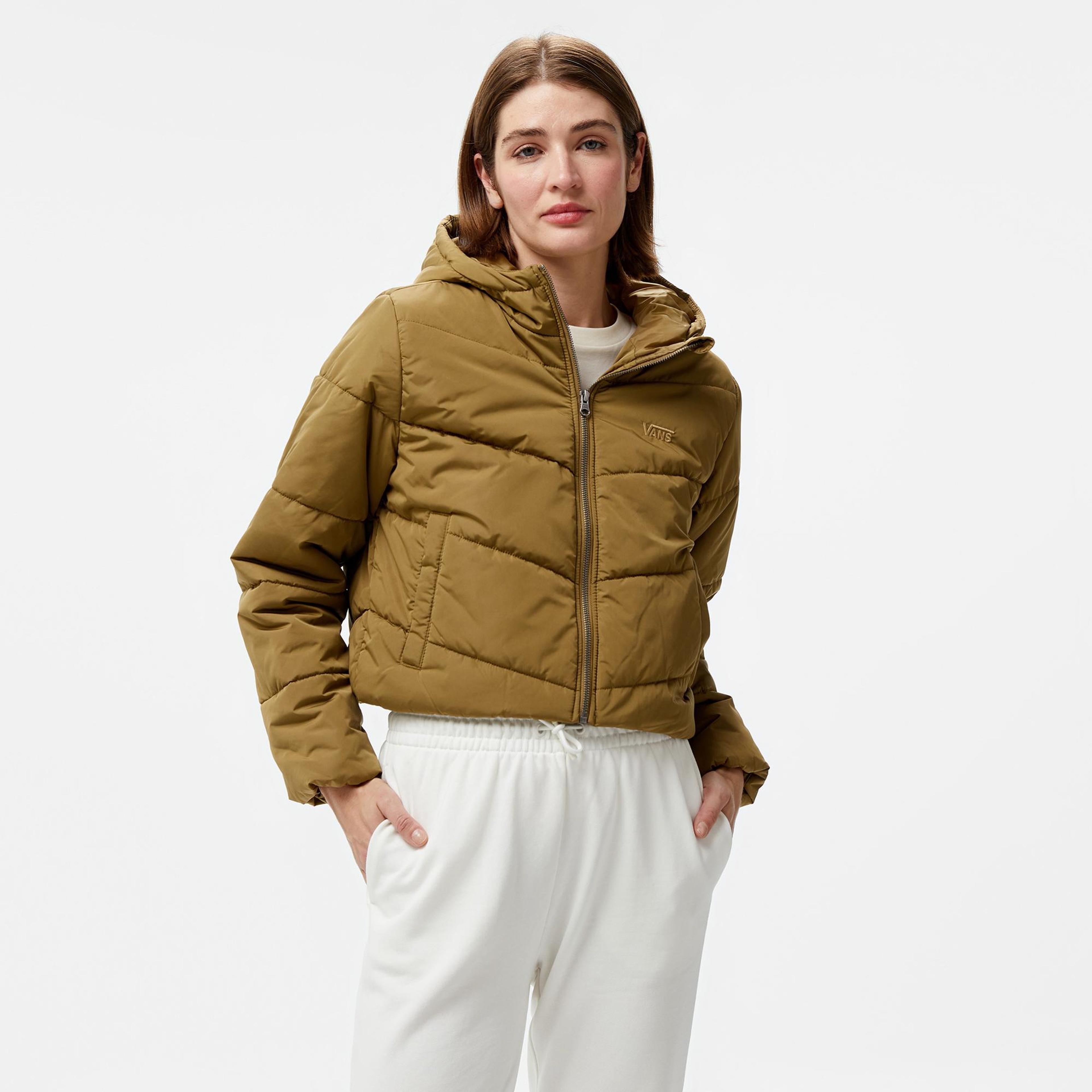 Vans Mte Foundry Crop Puff Hood Kadın Haki Ceket