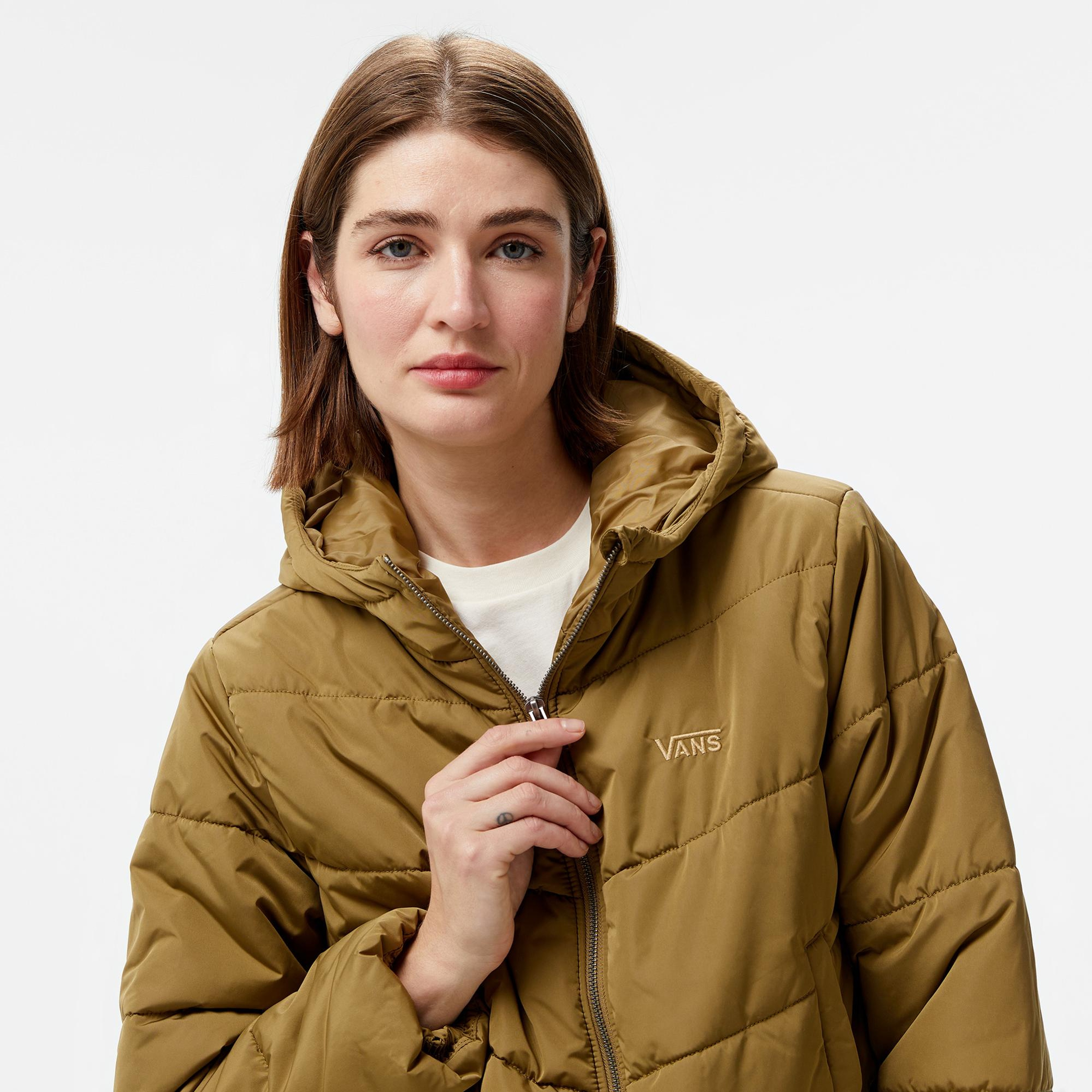 Vans Mte Foundry Crop Puff Hood Kadın Haki Ceket