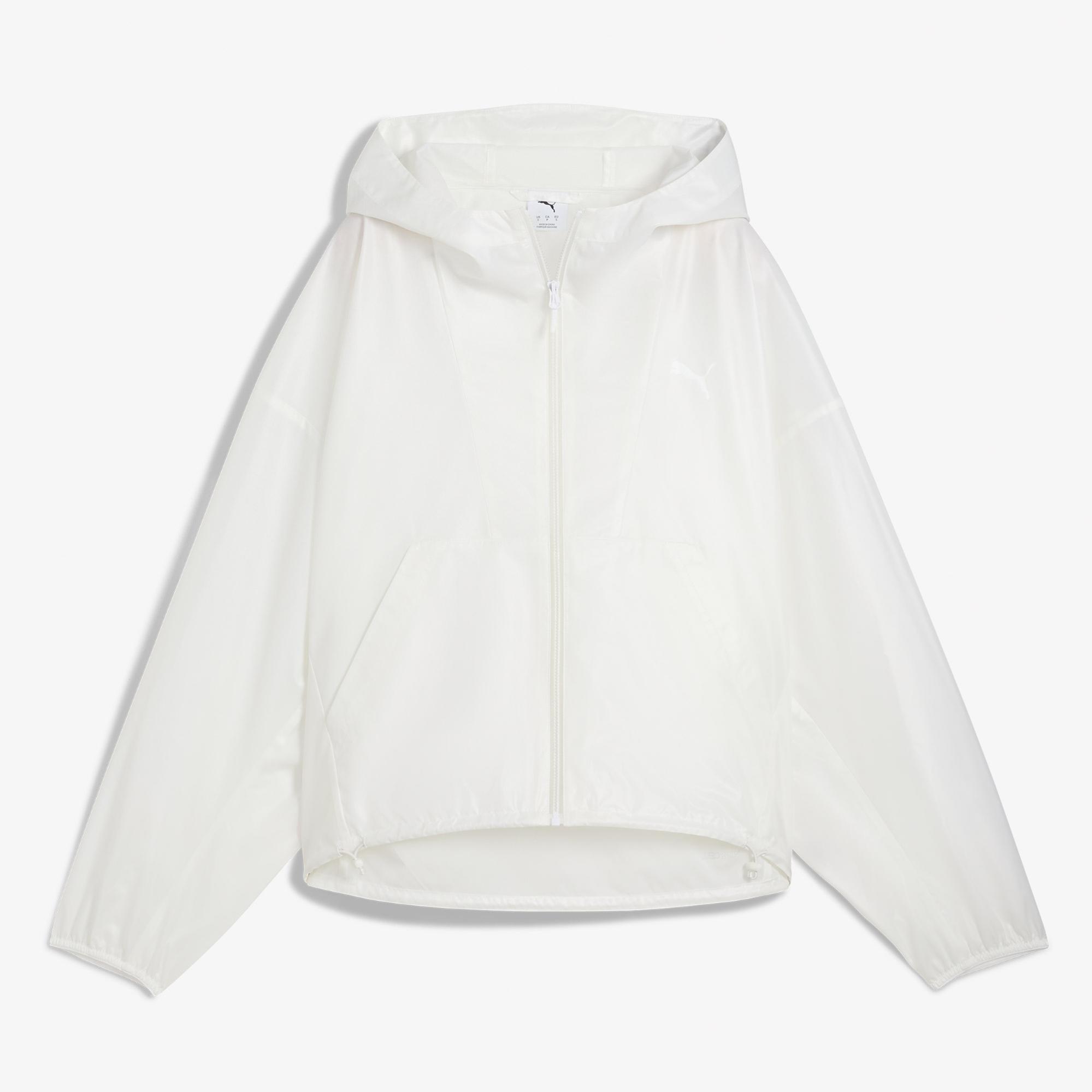 Puma Wardrobe Essentials Oversized Kadın Beyaz Rüzgarlık