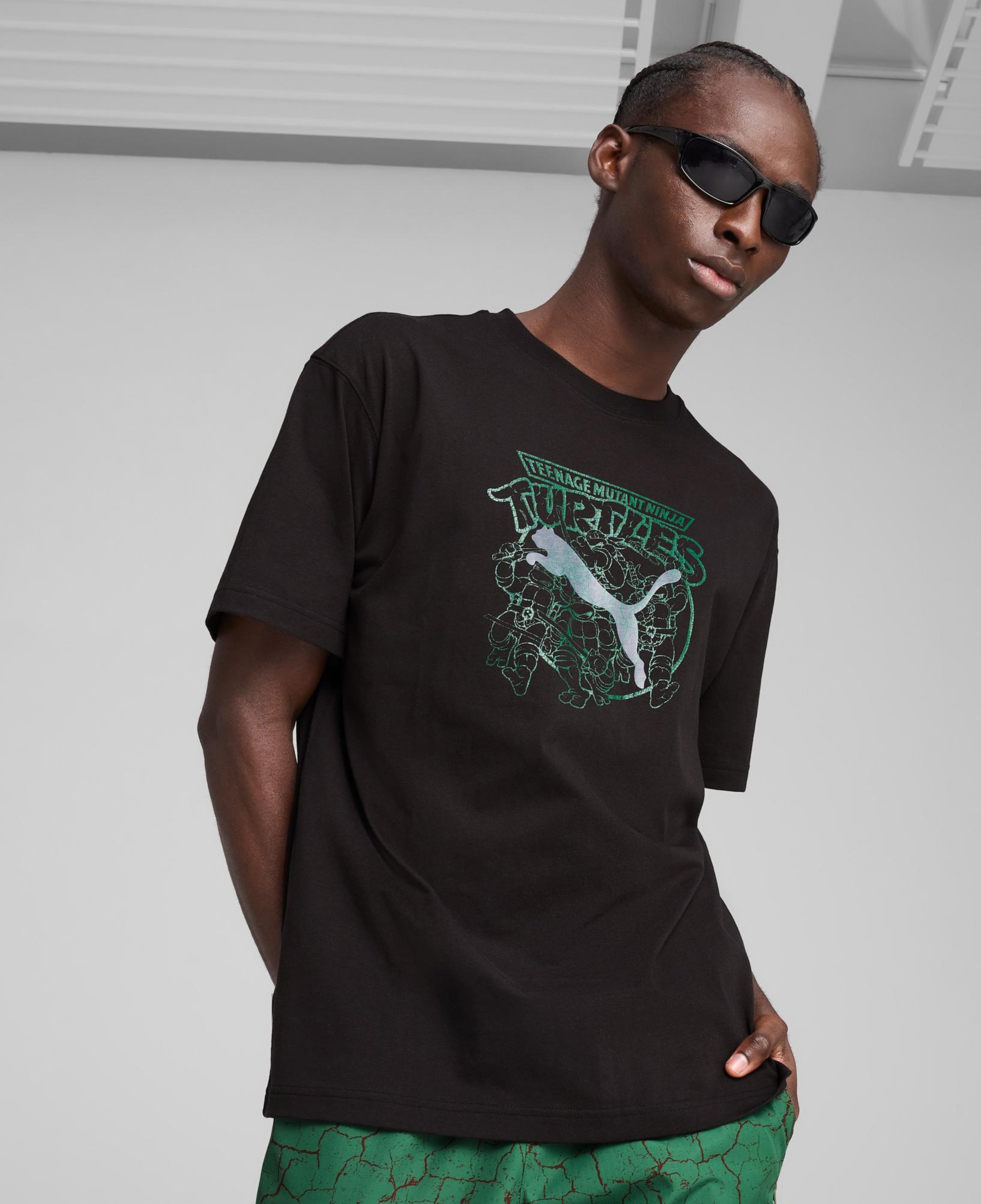 Puma X TMNT Relaxed Graphic Erkek Siyah T-Shirt