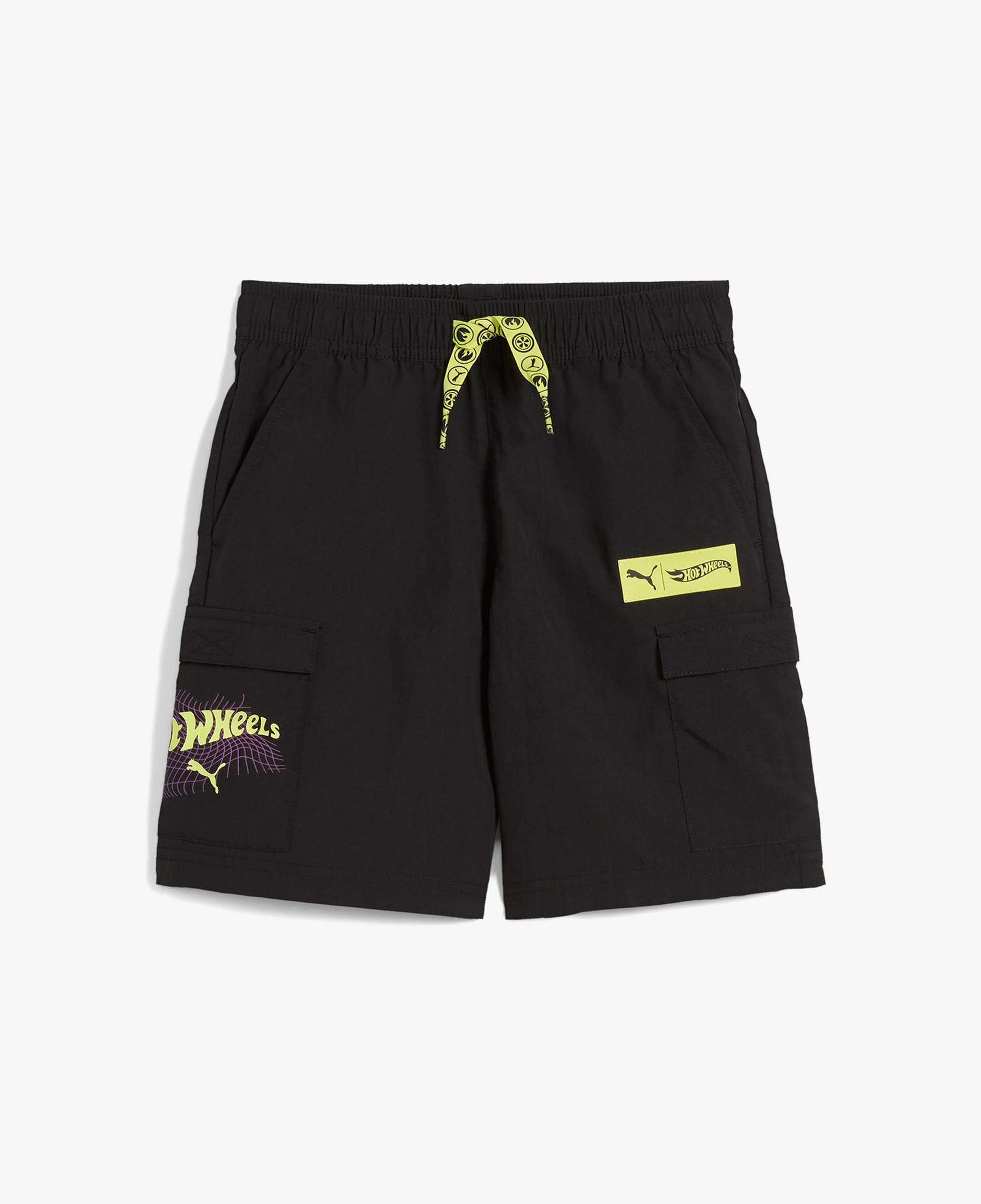 Puma X Hot Wheels Çocuk Siyah Şort