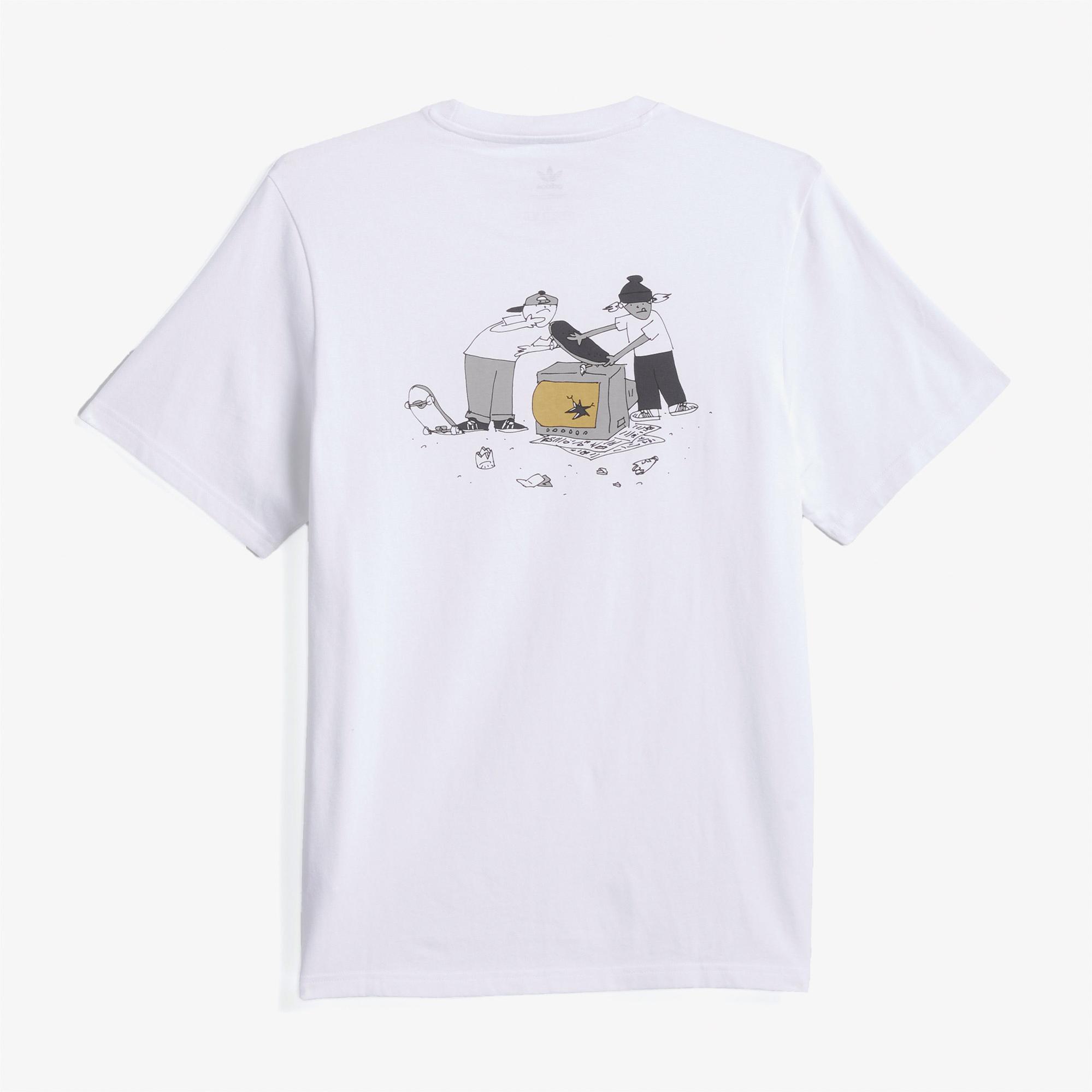 adidas Hj Trash Erkek Beyaz T-Shirt