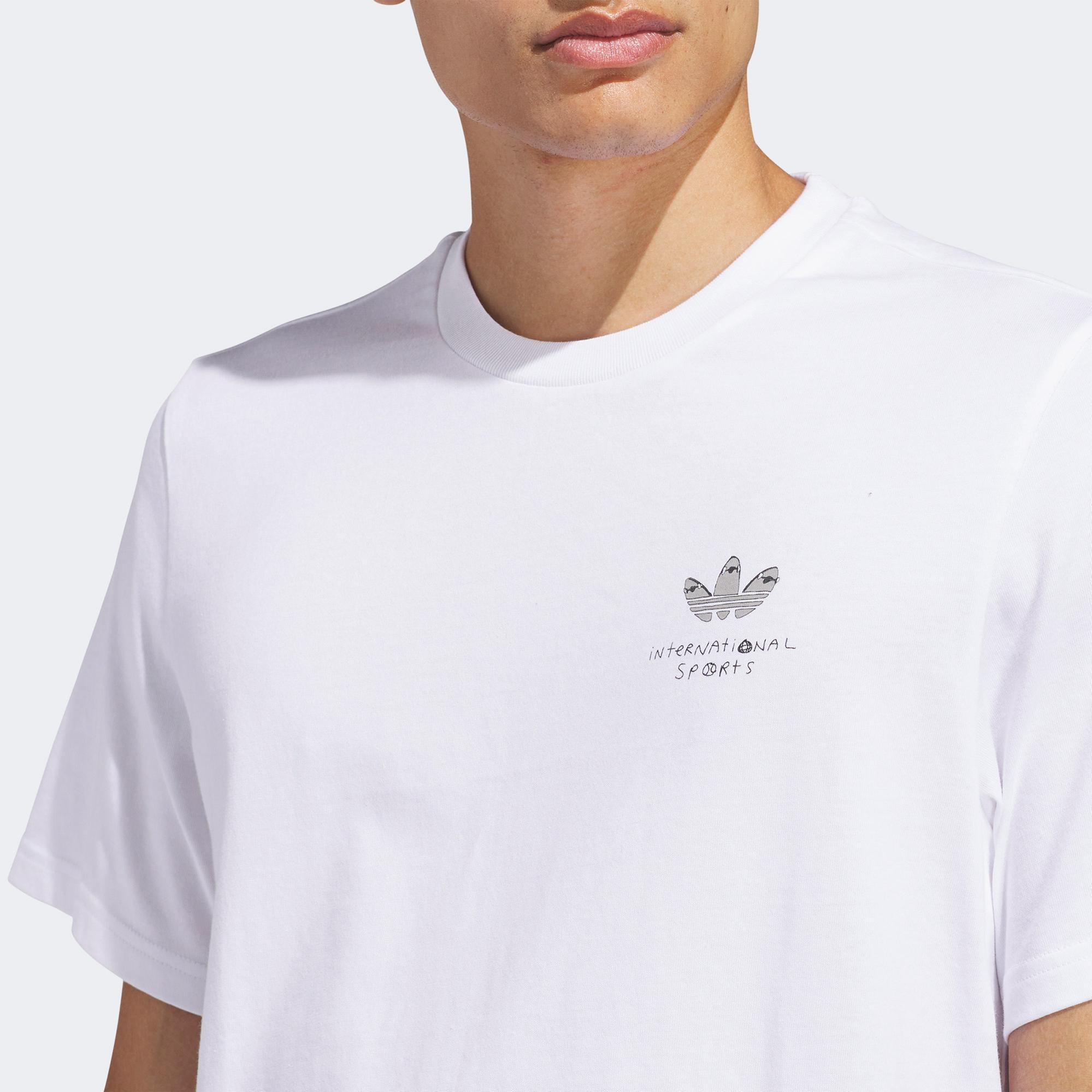 adidas Hj Trash Erkek Beyaz T-Shirt