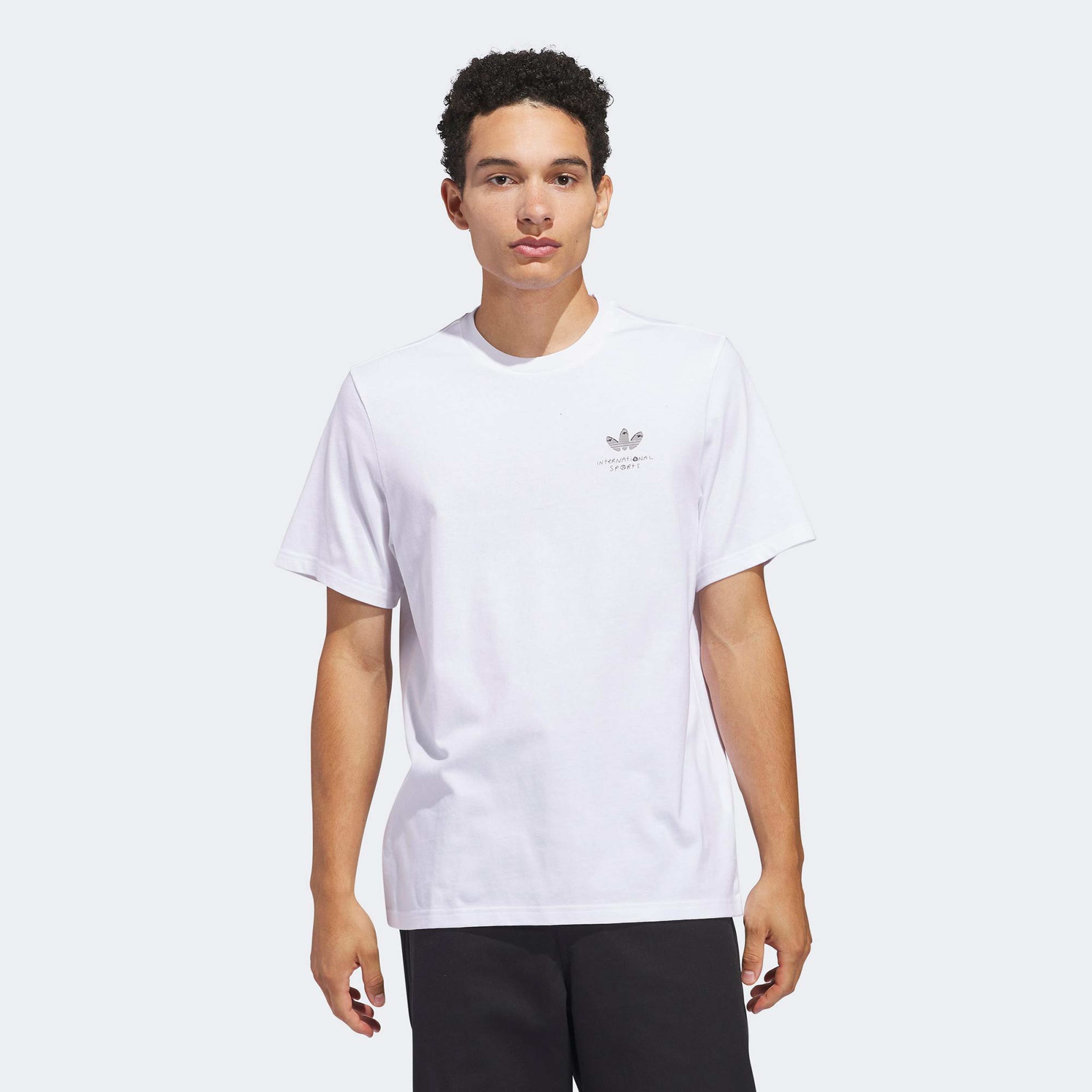 adidas Hj Trash Erkek Beyaz T-Shirt