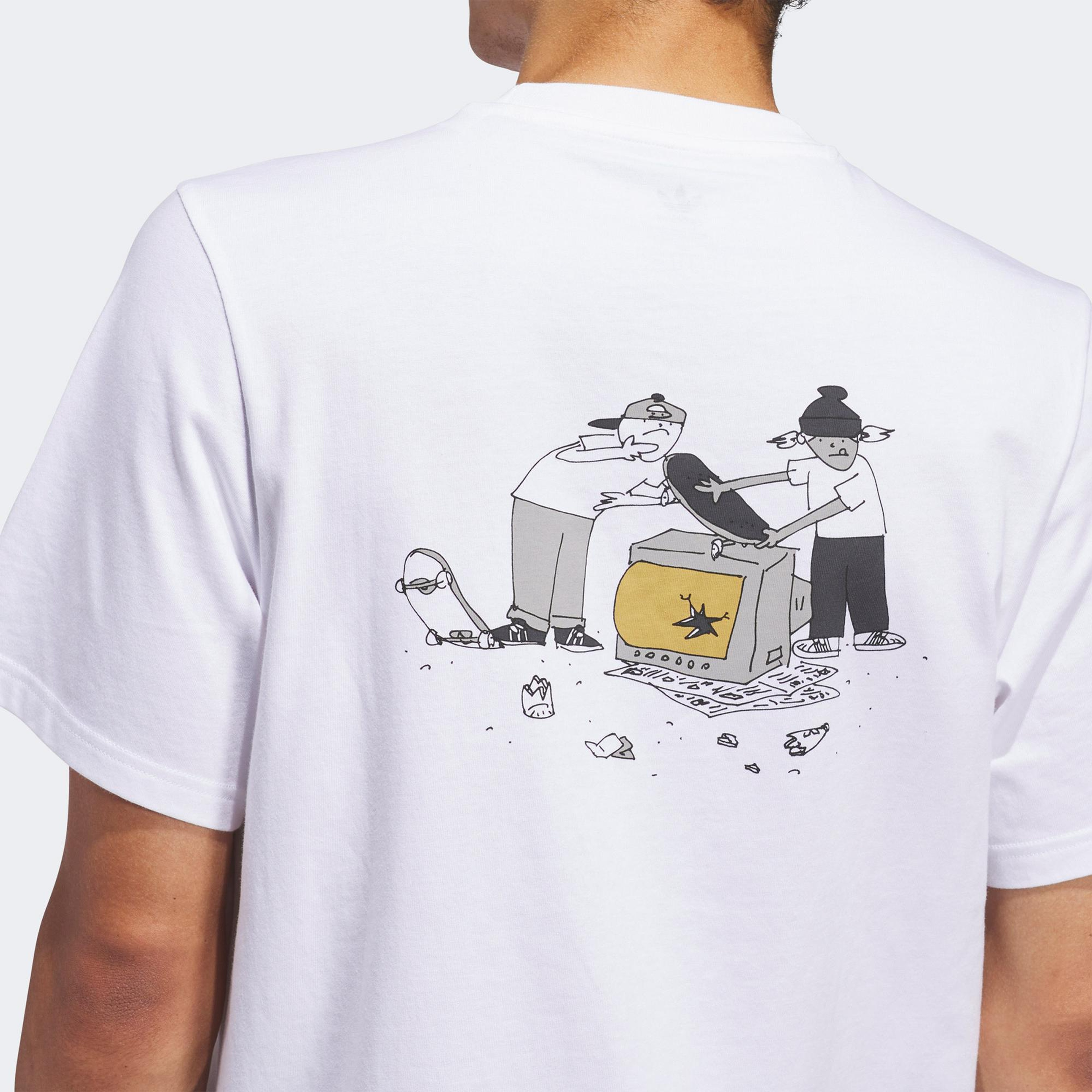 adidas Hj Trash Erkek Beyaz T-Shirt