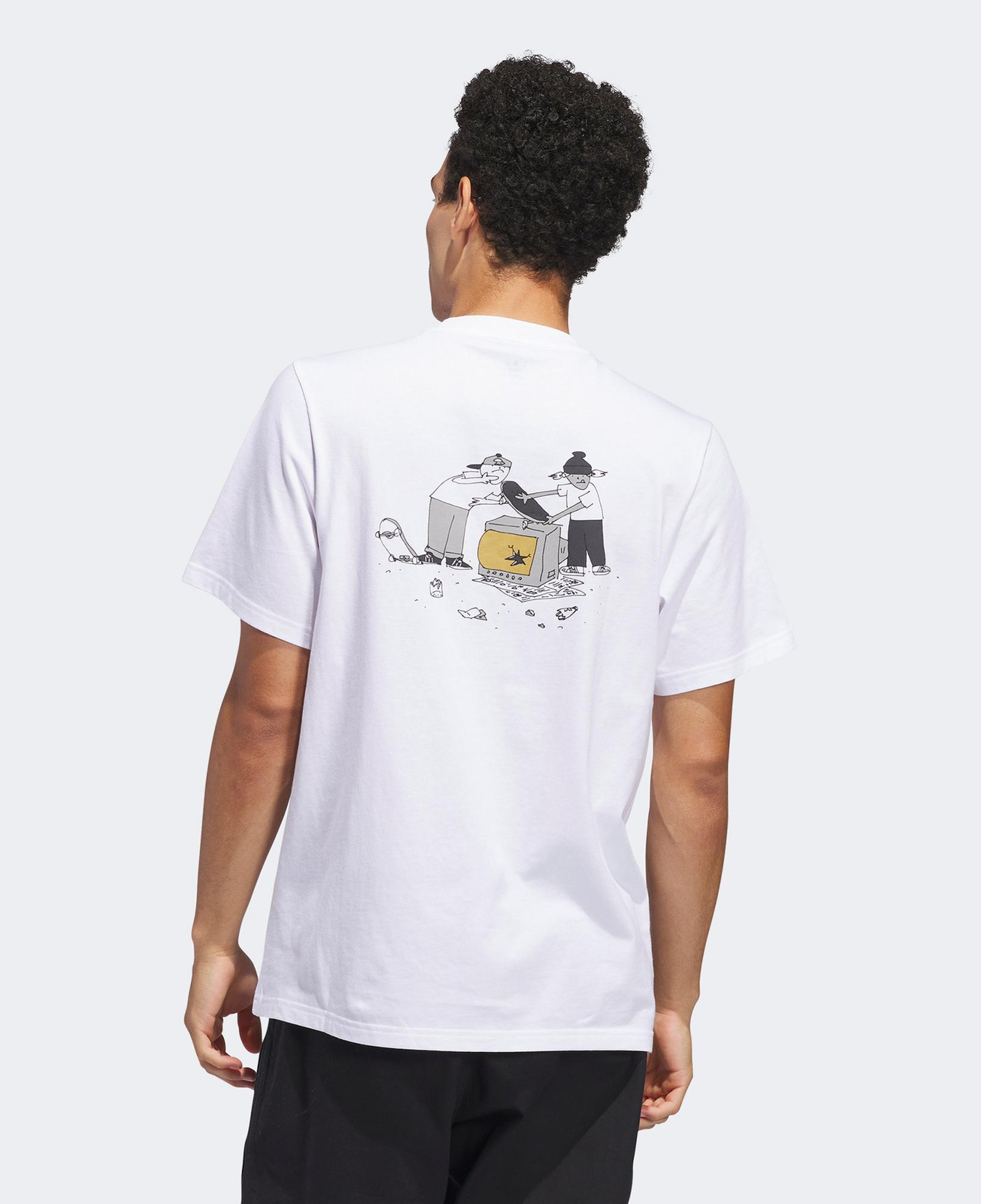 adidas Hj Trash Erkek Beyaz T-Shirt