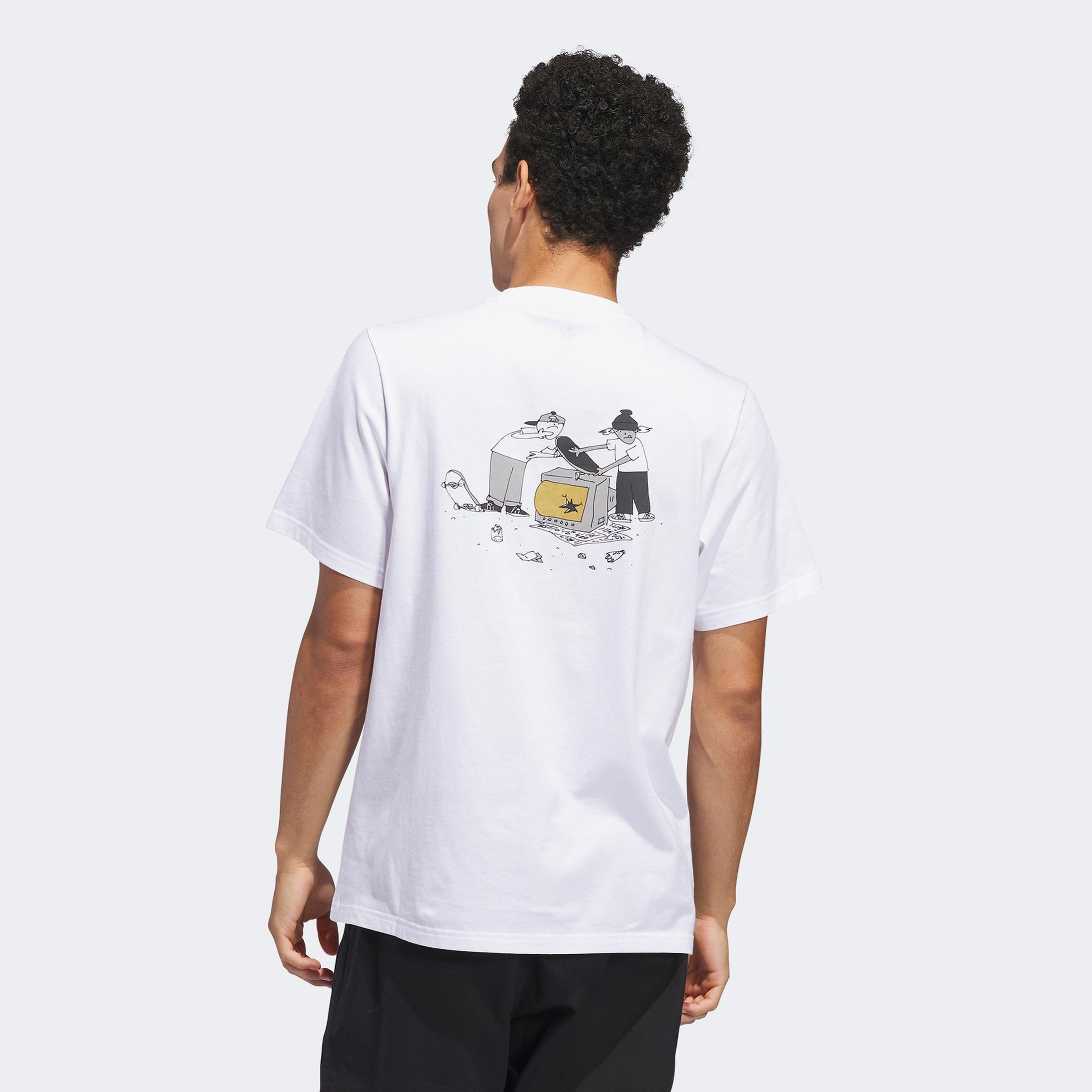 adidas Hj Trash Erkek Beyaz T-Shirt