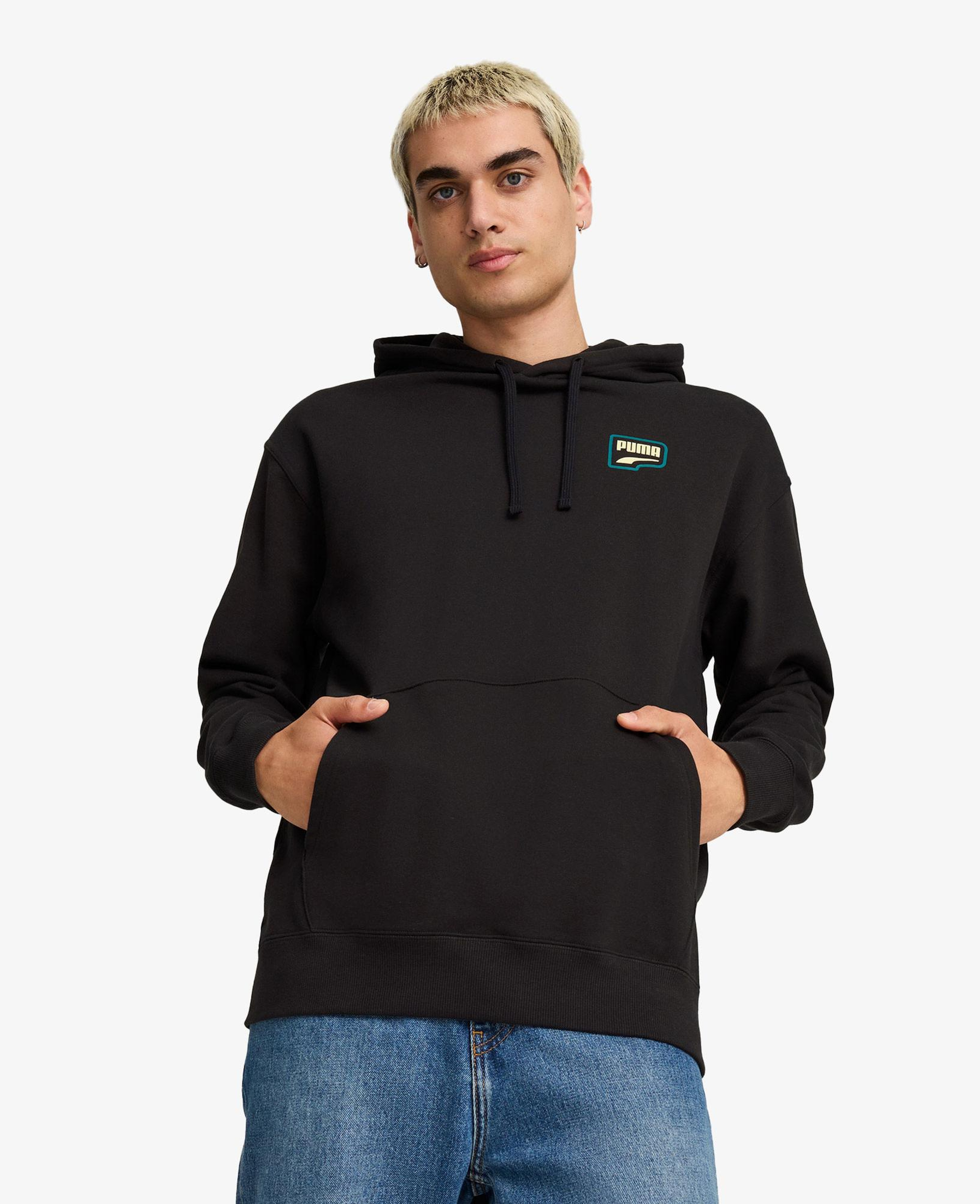 Puma Downtown Graphic Hoodie Unisex Siyah Hoodie