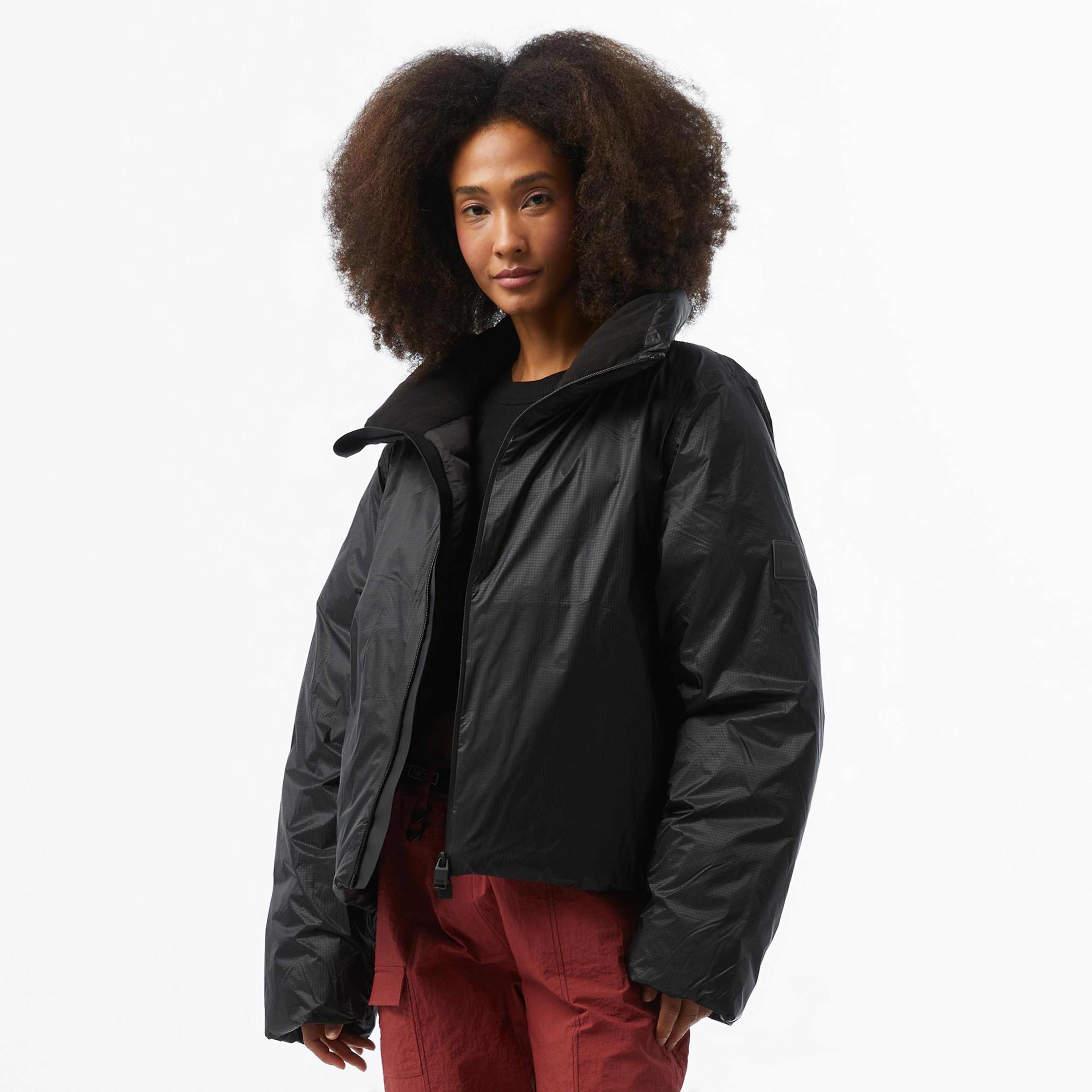 Rains Kevo Short Puffer Kadın Siyah Mont