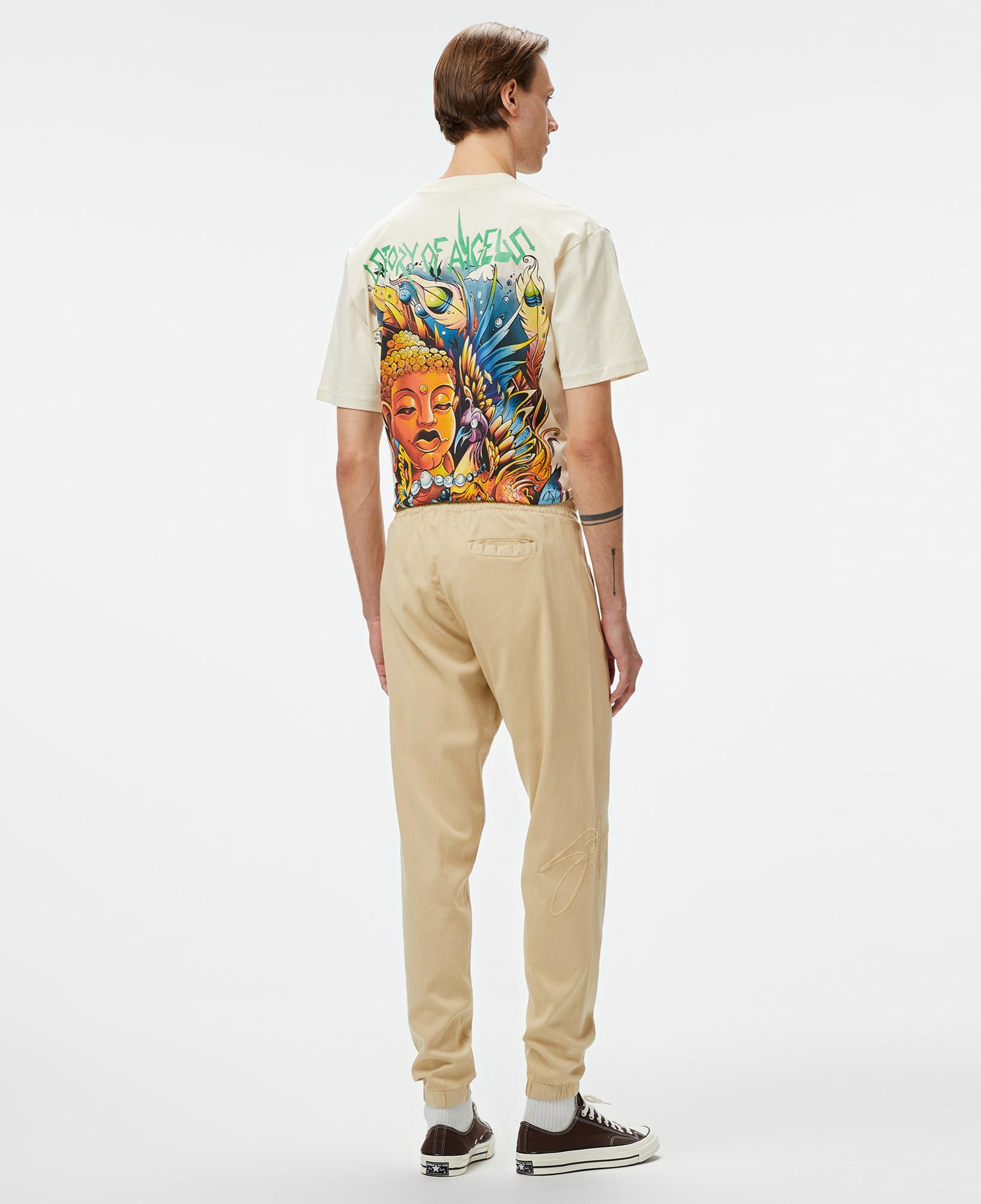 Story Of Angels Dream Logo Band Erkek Krem T-Shirt