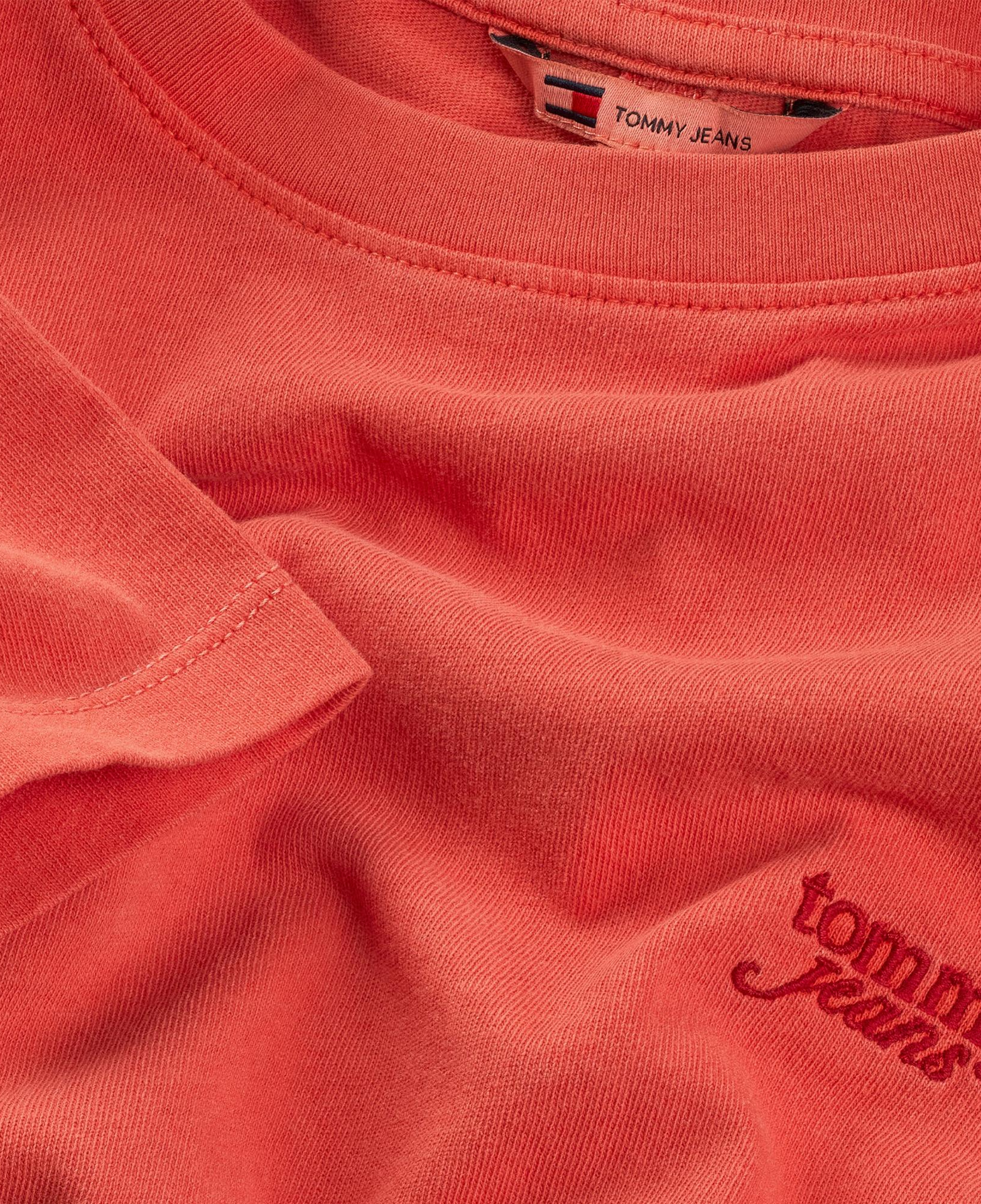 Tommy Jeans Cropped Gmd Script Open Back Kadın Turuncu T-Shirt