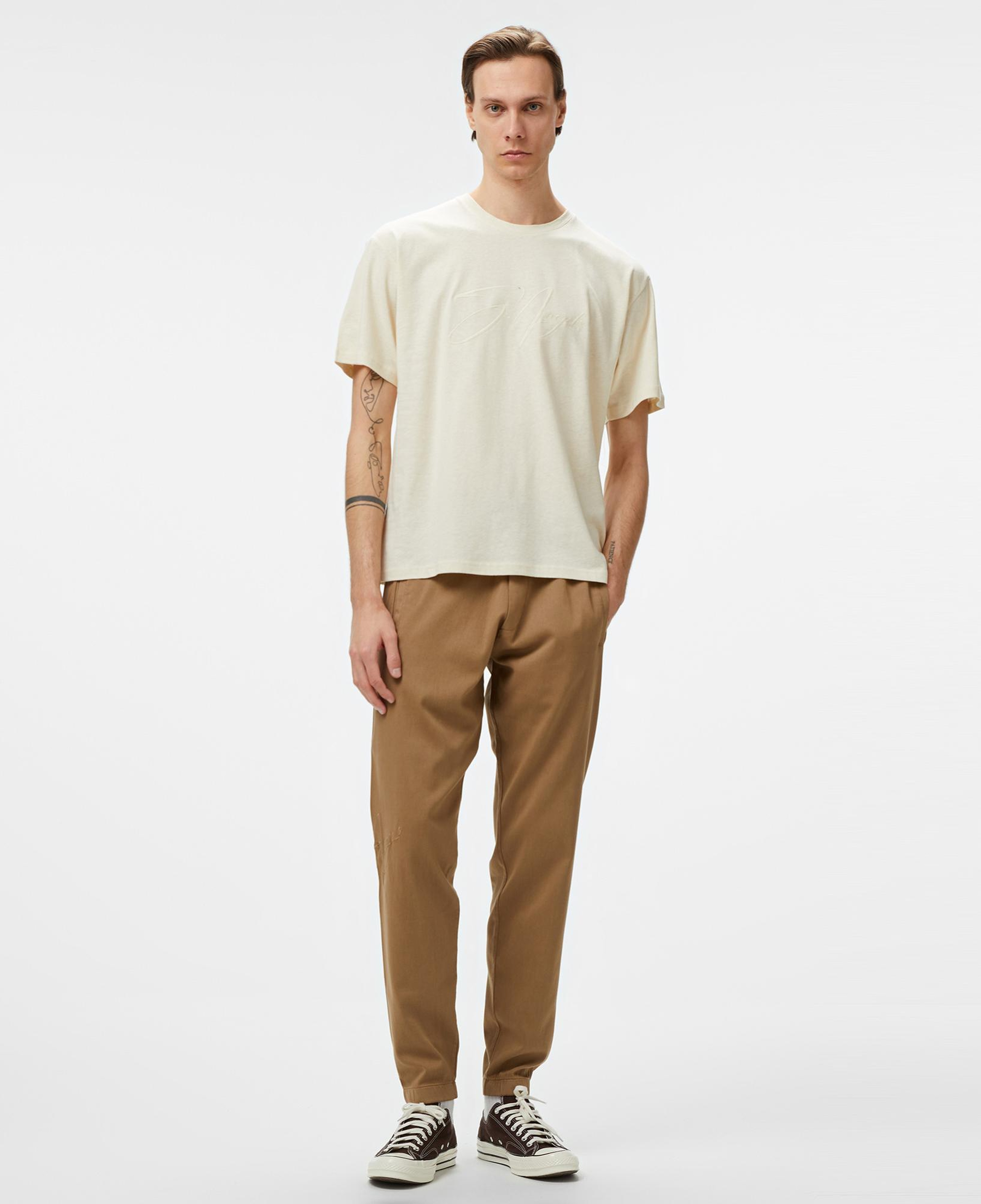 Story Of Angels Soa Signature Emb.Linen Erkek Krem T-Shirt