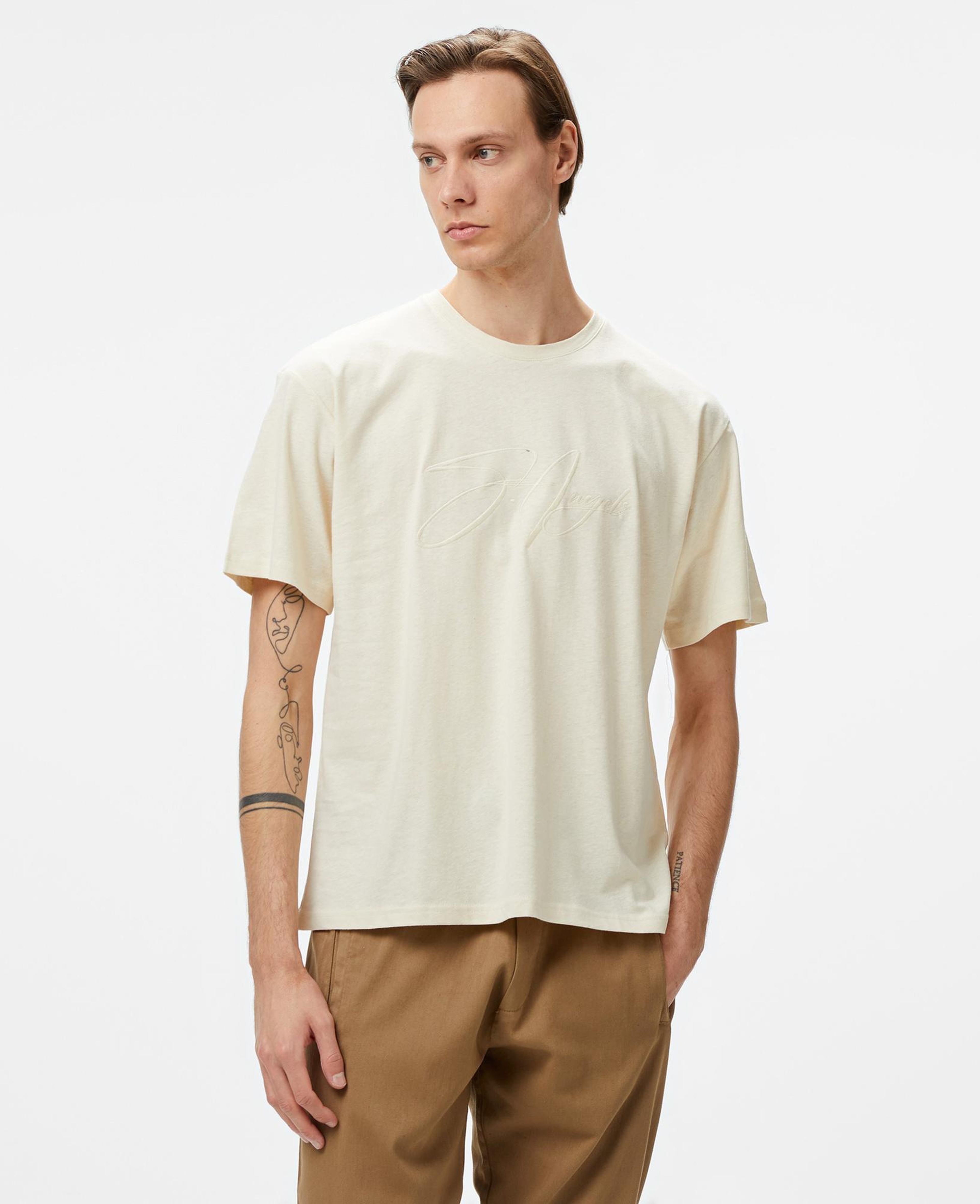 Story Of Angels Soa Signature Emb.Linen Erkek Krem T-Shirt