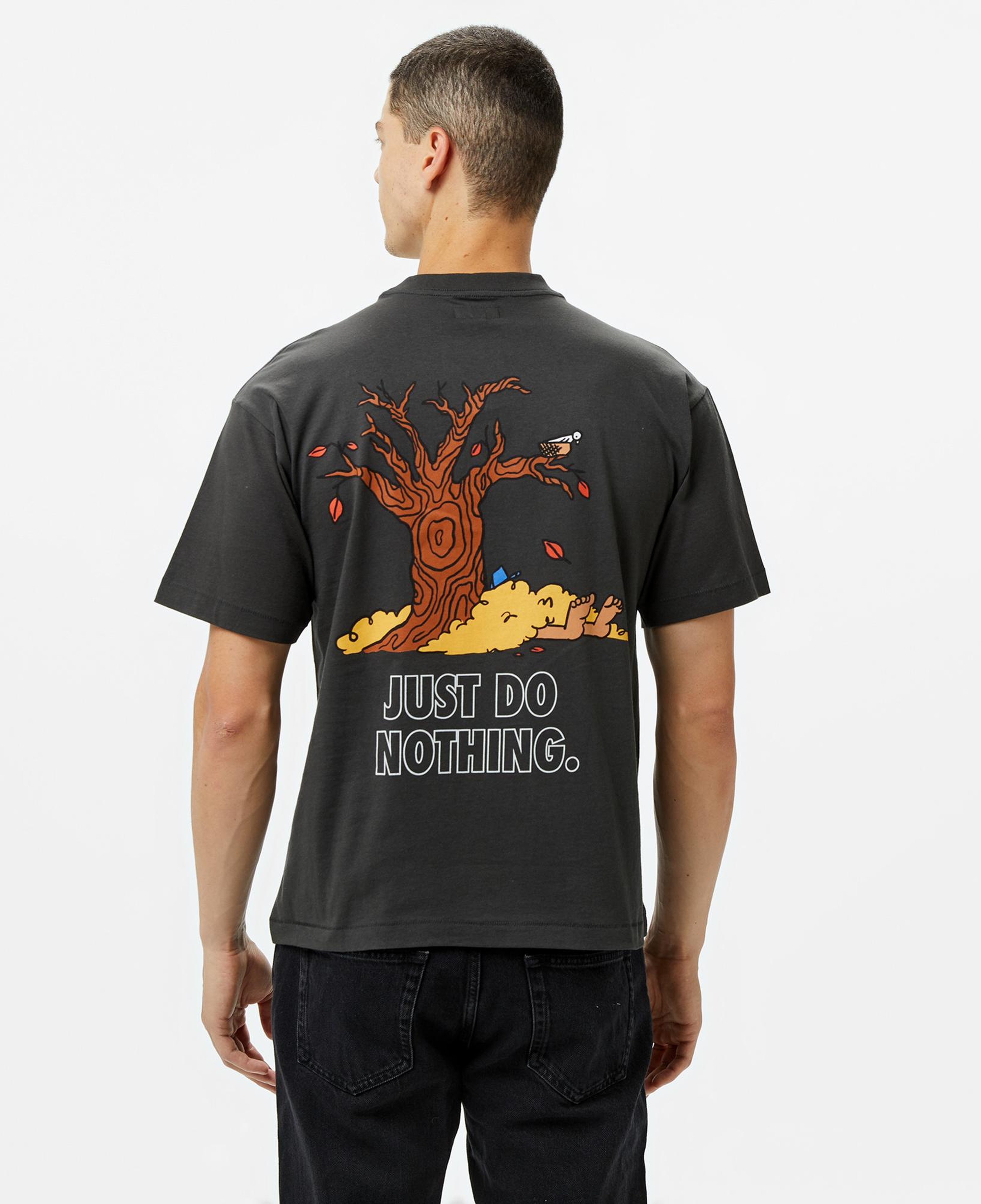 Market Just Do Nothing Fall Erkek Siyah T-Shirt