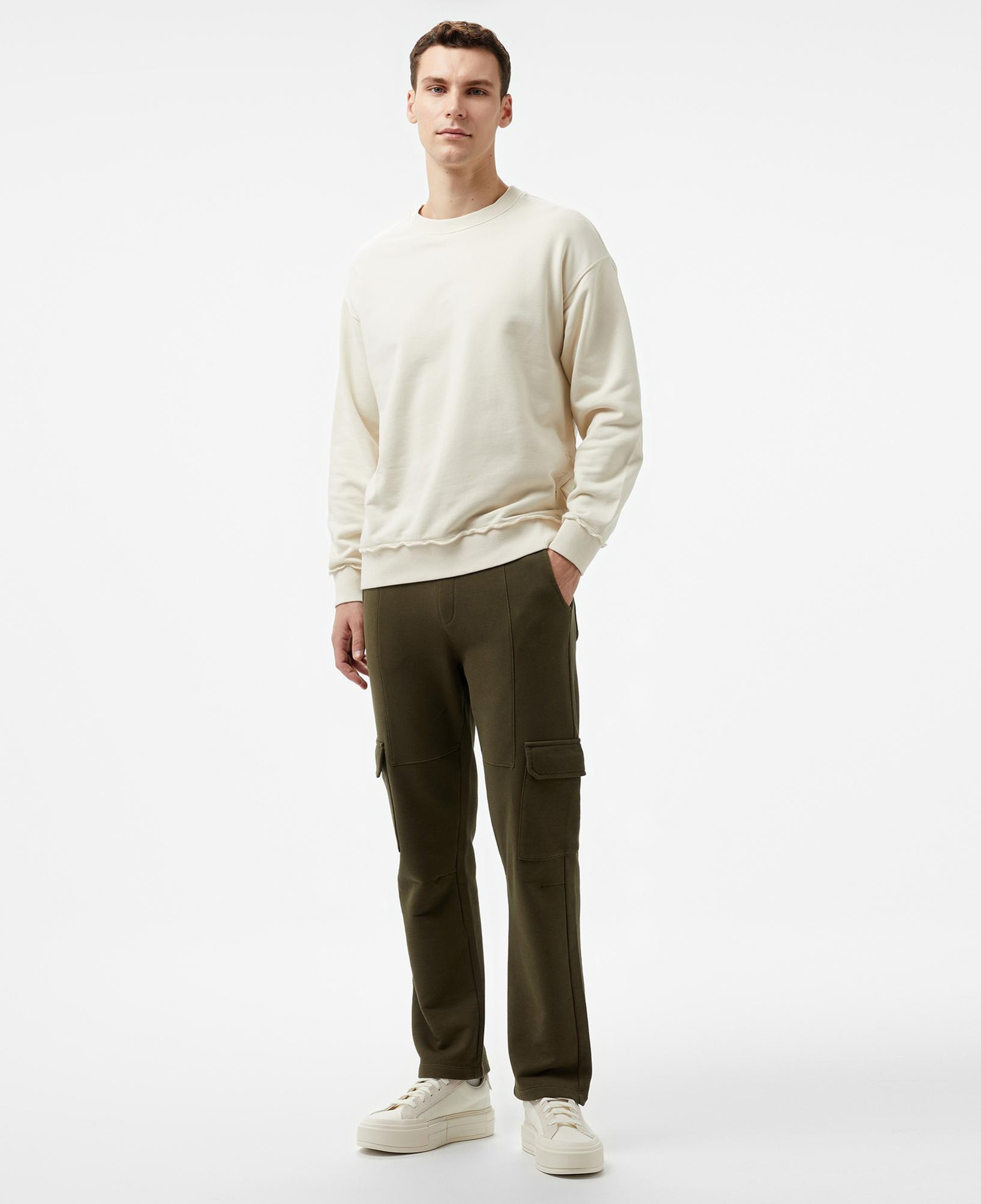 The Stay Line Classic Erkek Krem Sweatshirt