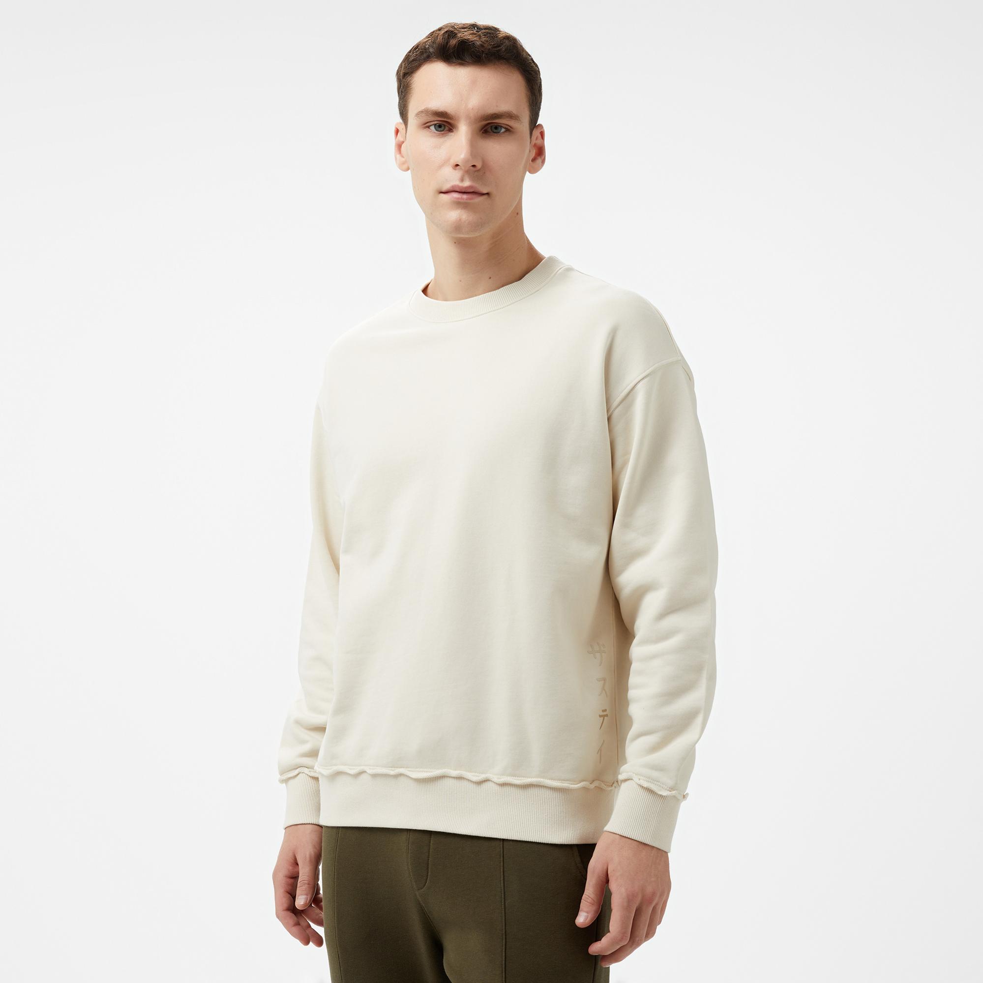 The Stay Line Classic Erkek Krem Sweatshirt