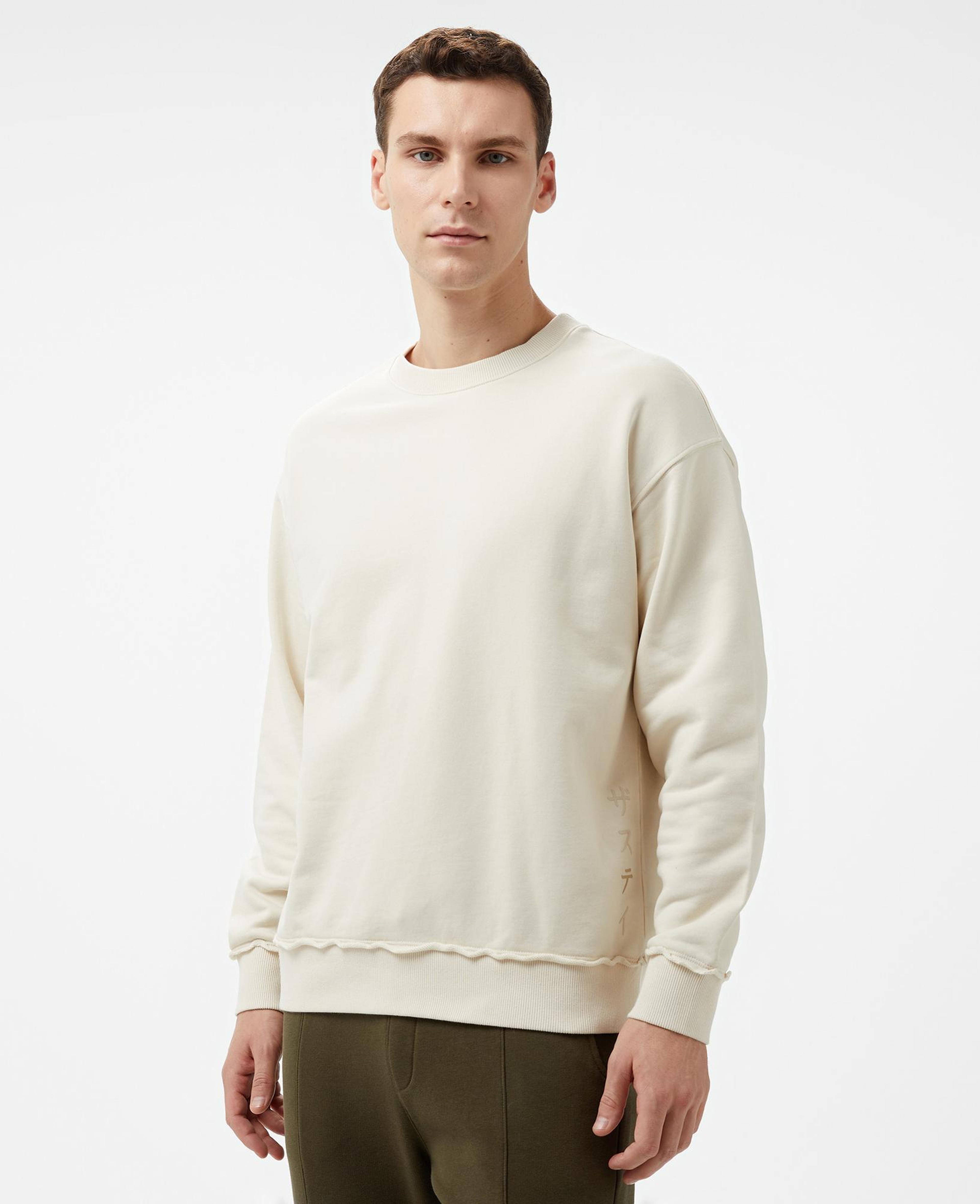 The Stay Line Classic Erkek Krem Sweatshirt