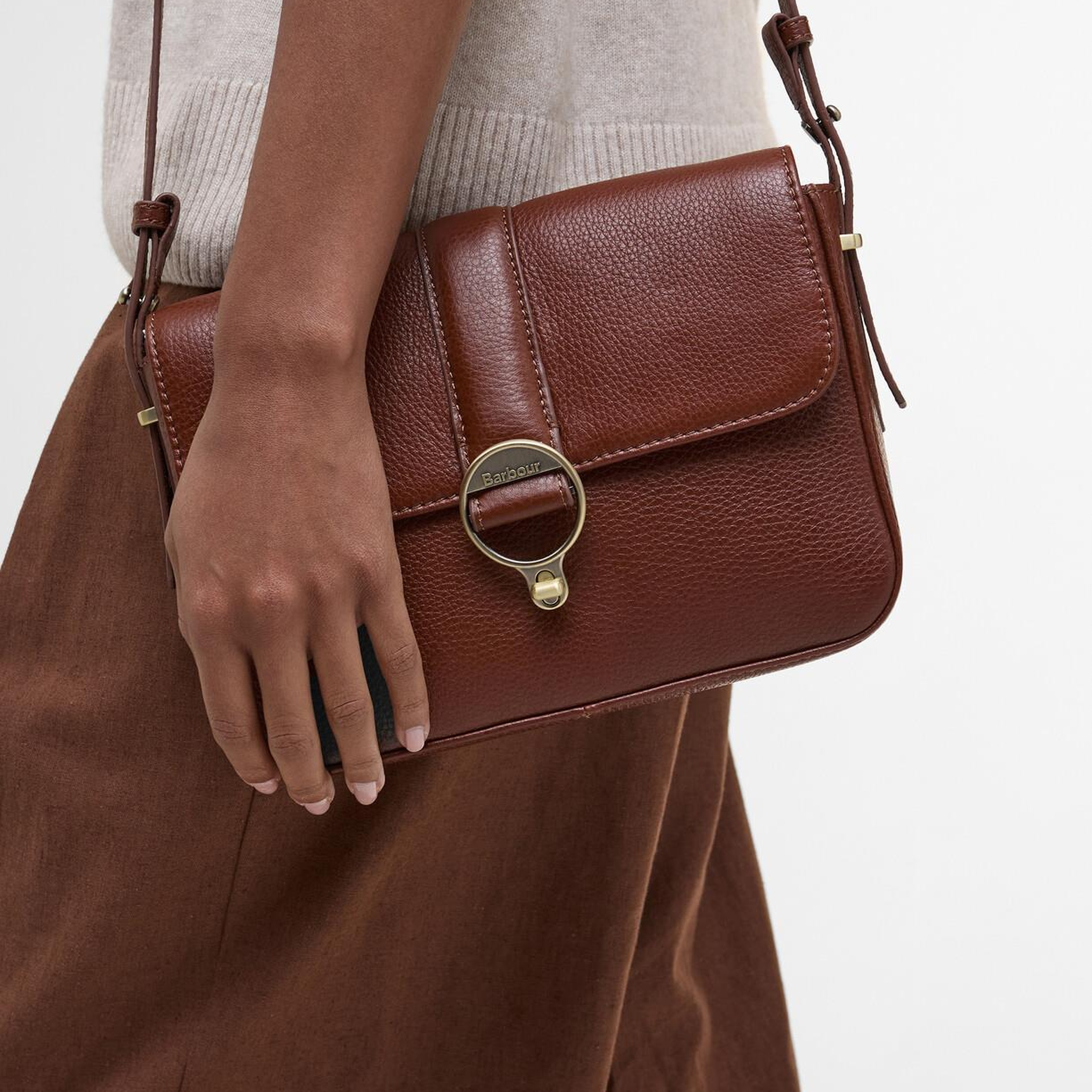 Barbour Rosa Deri Çapraz Çanta