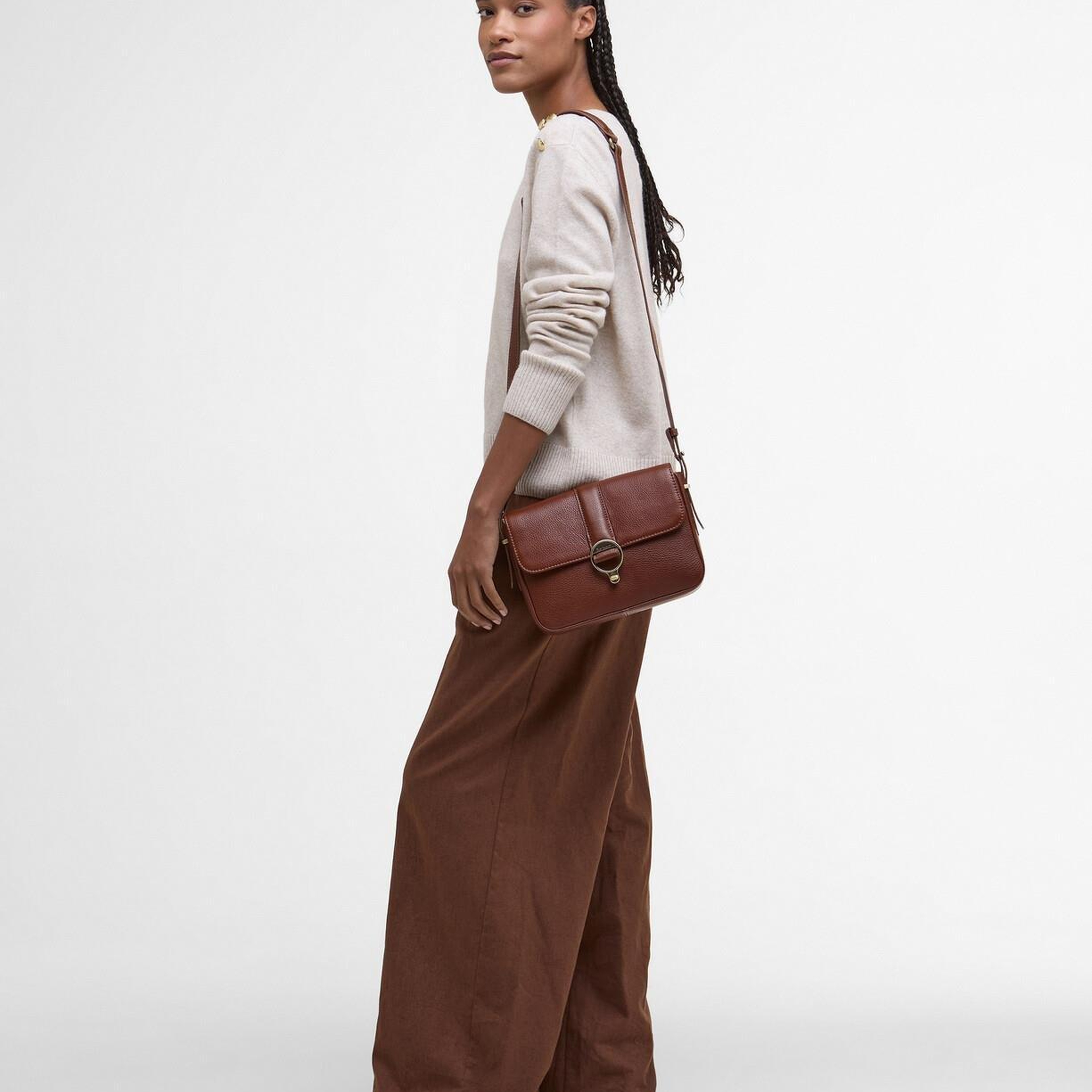 Barbour Rosa Deri Çapraz Çanta