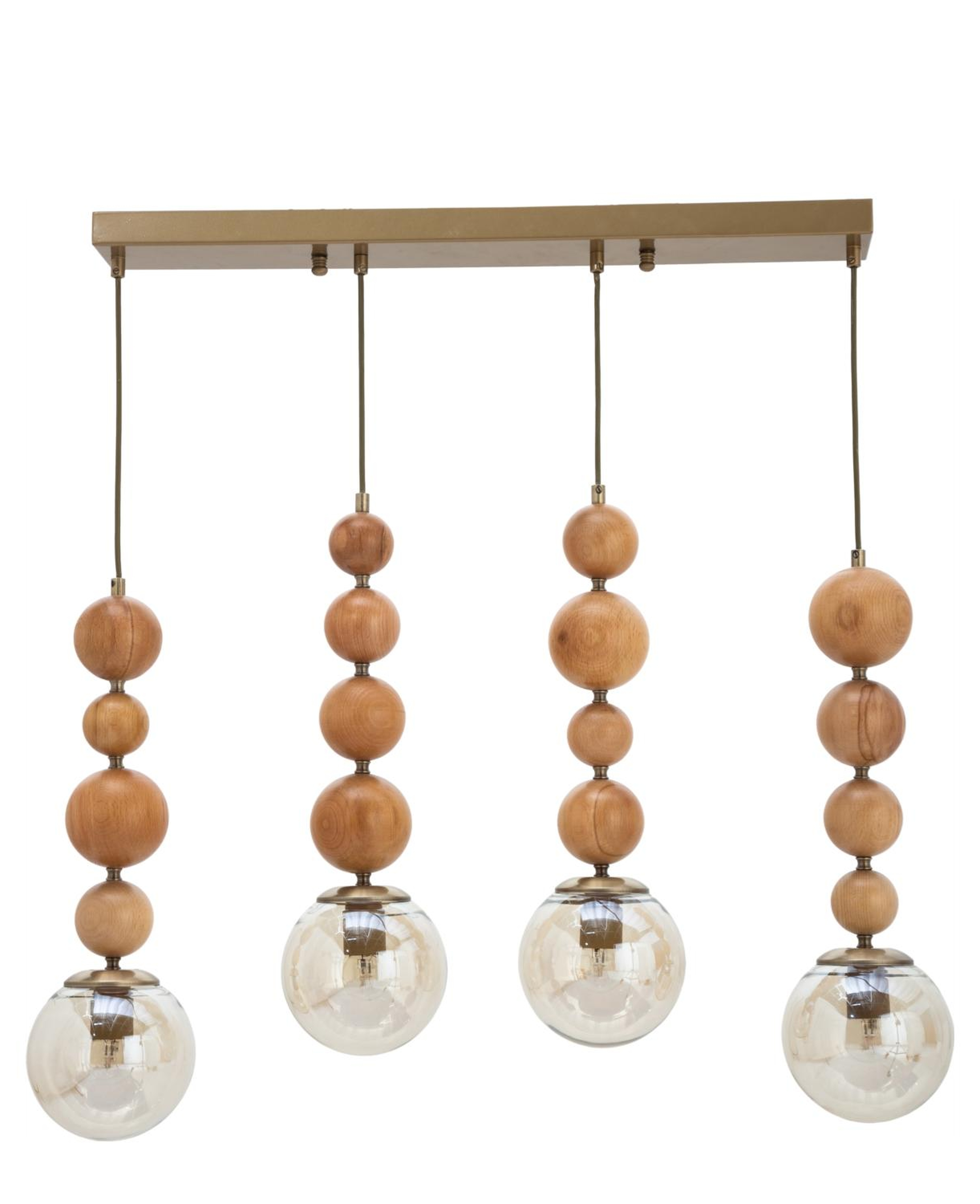 WOOD BEAD 4LÜ SIRALI SARKIT