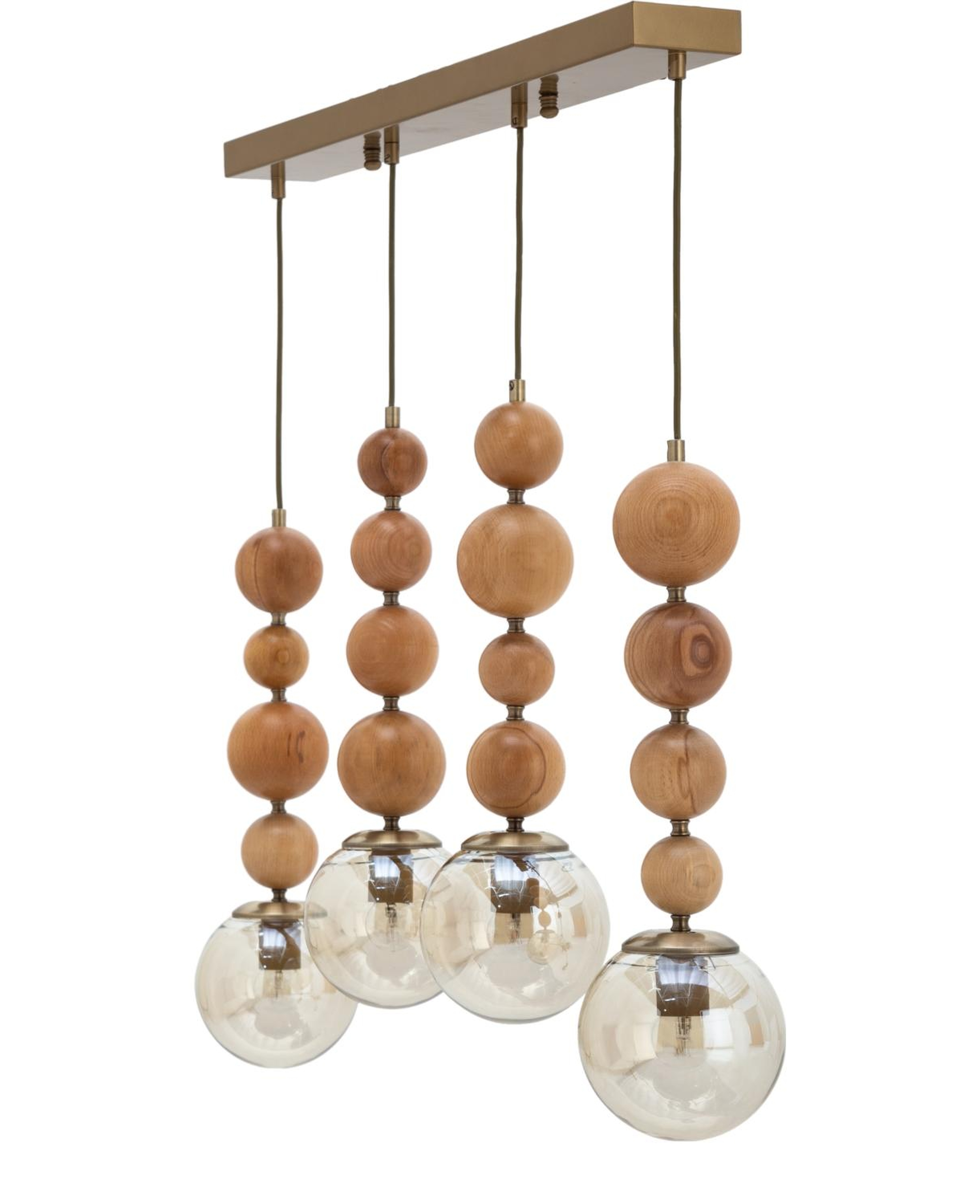 WOOD BEAD 4LÜ SIRALI SARKIT