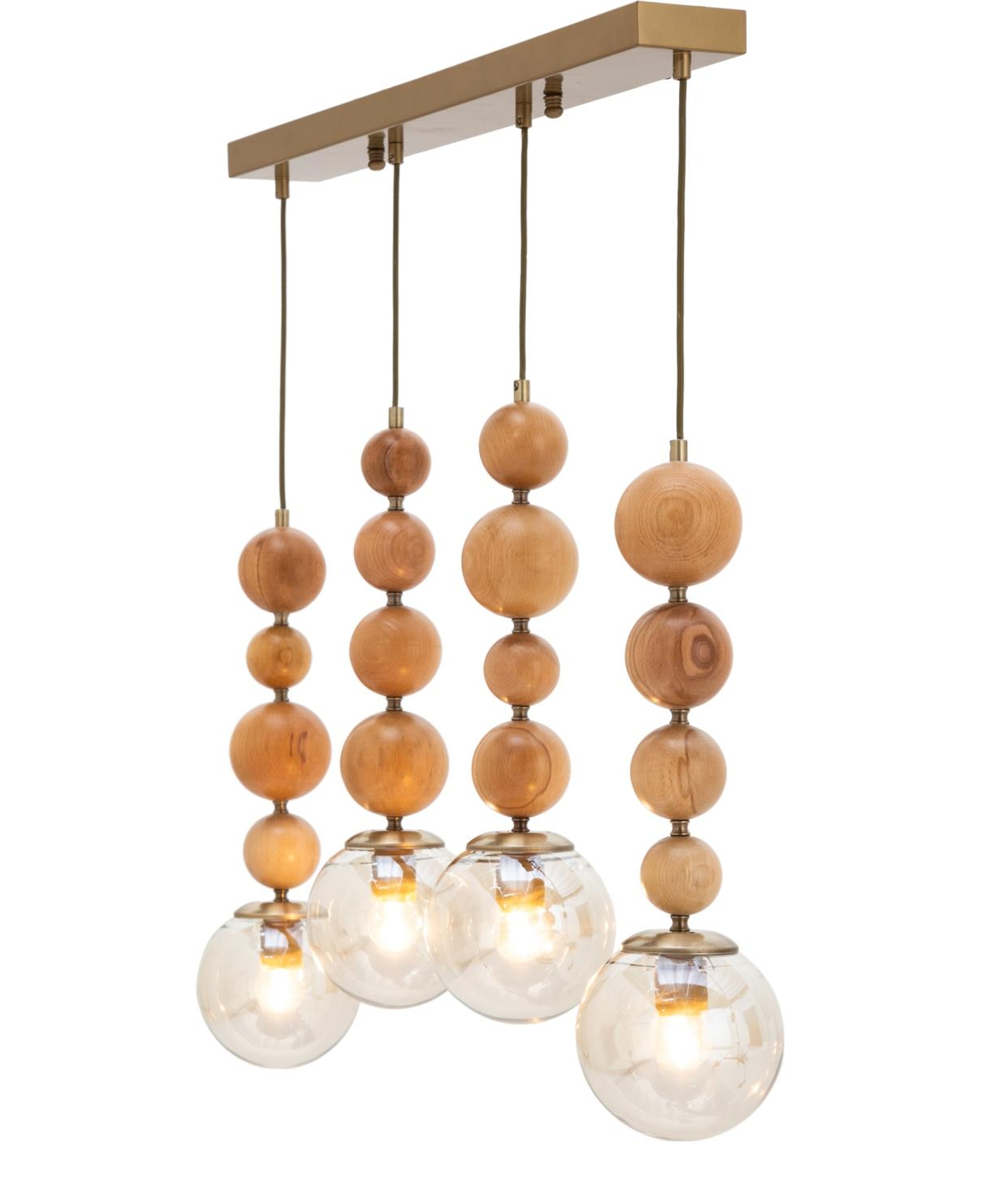 WOOD BEAD 4LÜ SIRALI SARKIT