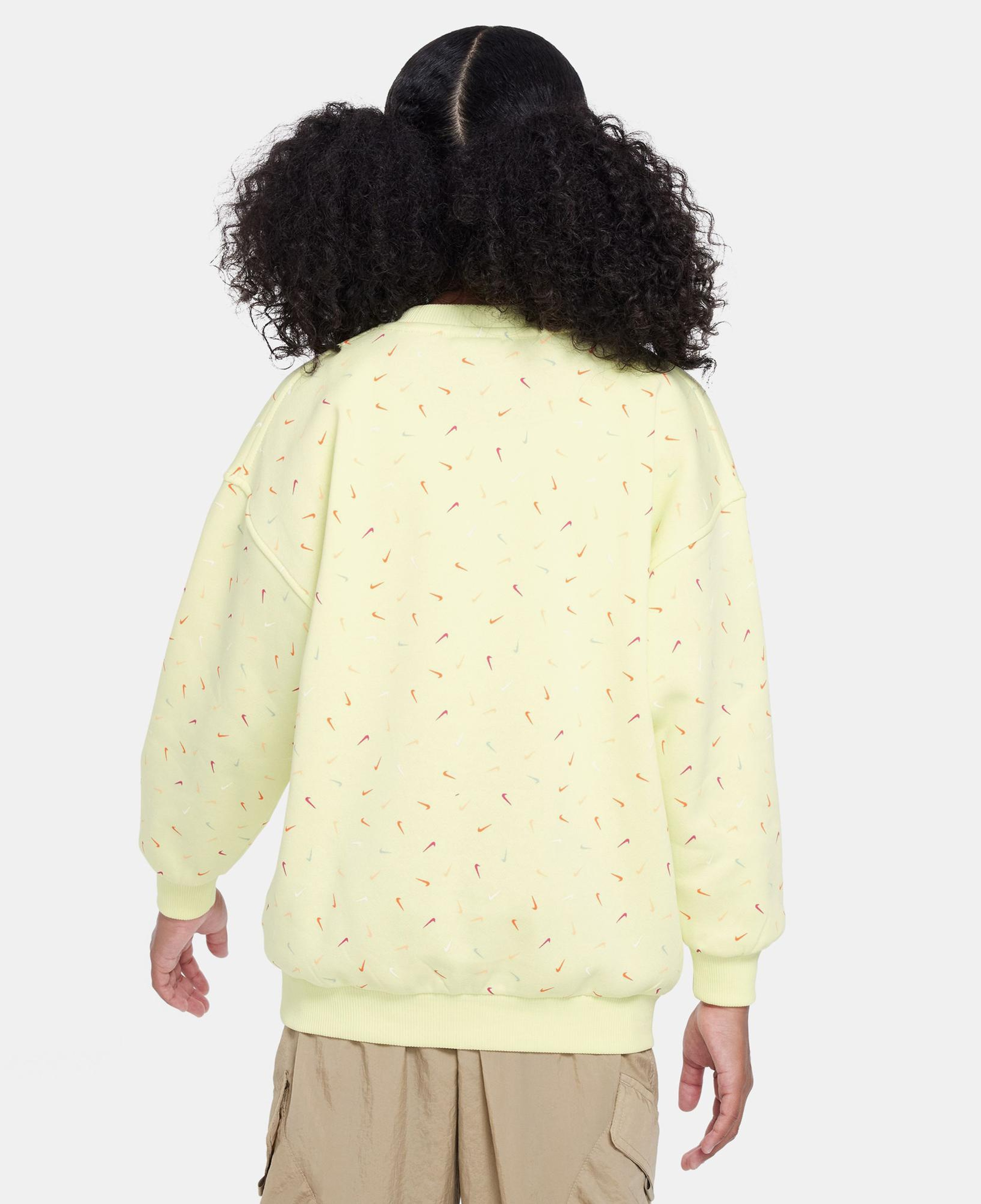 Nike Sportswear Club Fleece Oversize Çocuk Sarı Sweatshirt