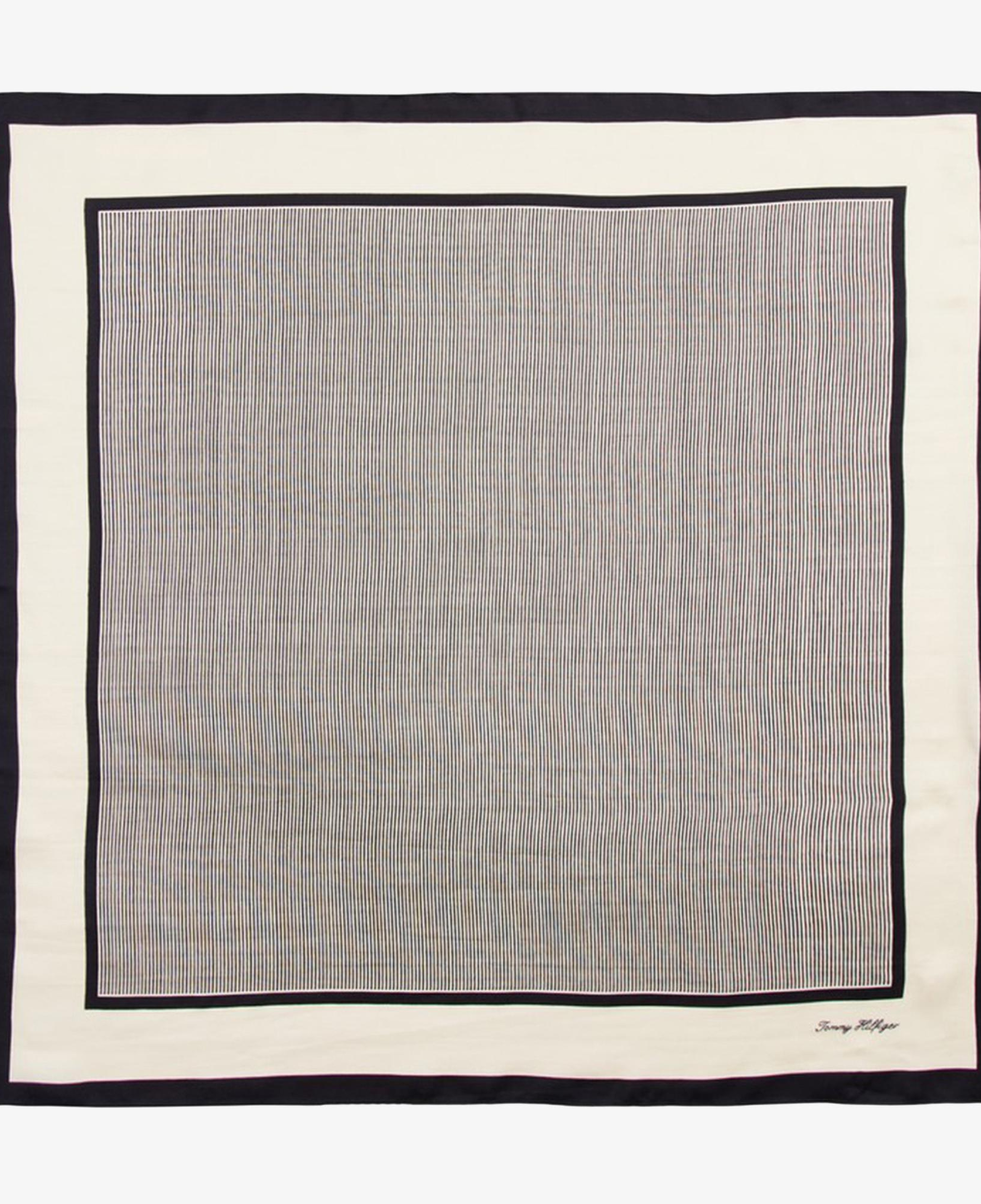 Tommy Hilfiger Elevated Flag Silk Square Kadın Bej Şal