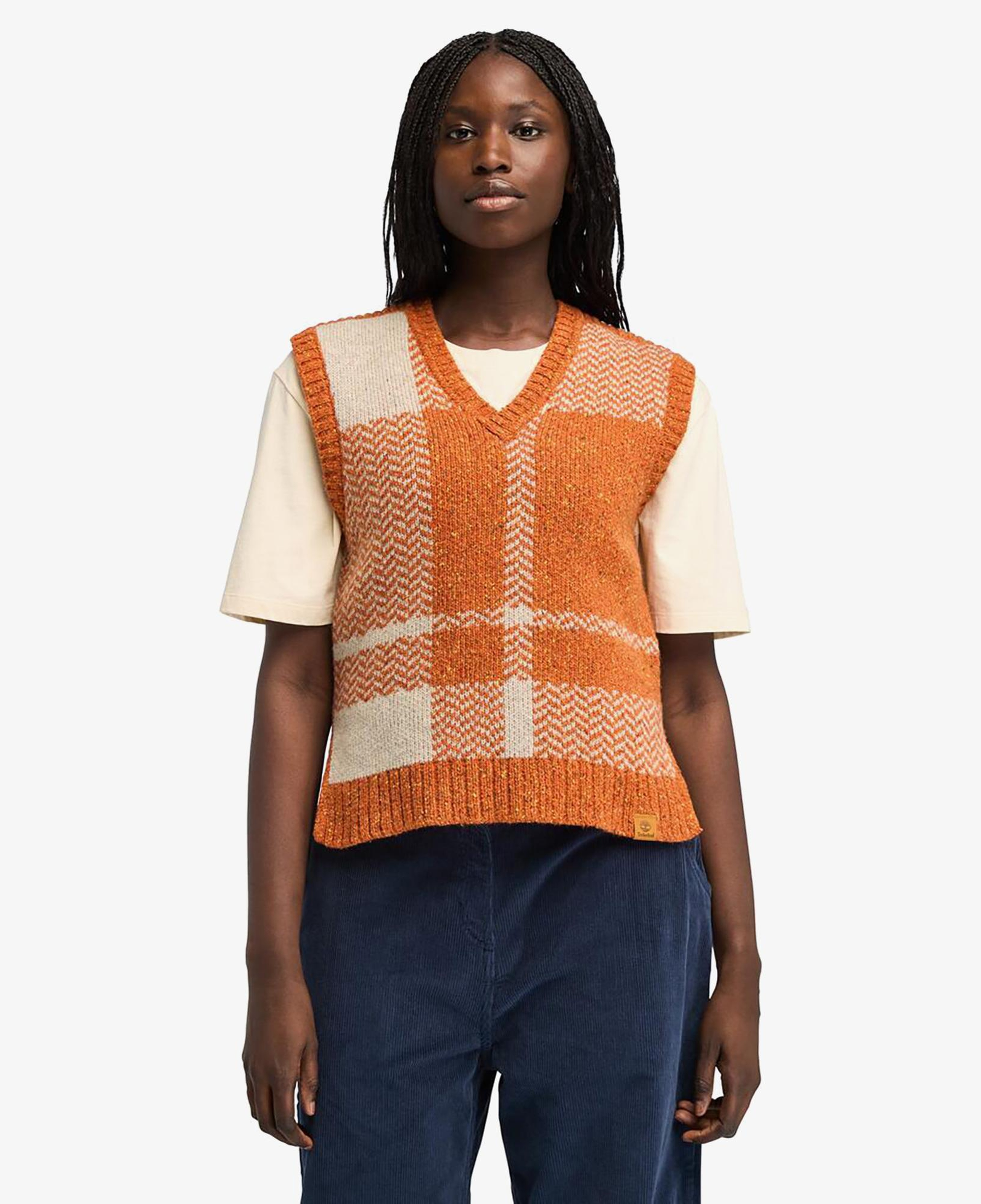 Timberland Wool Blend Vest Kadın Kahverengi Süveter