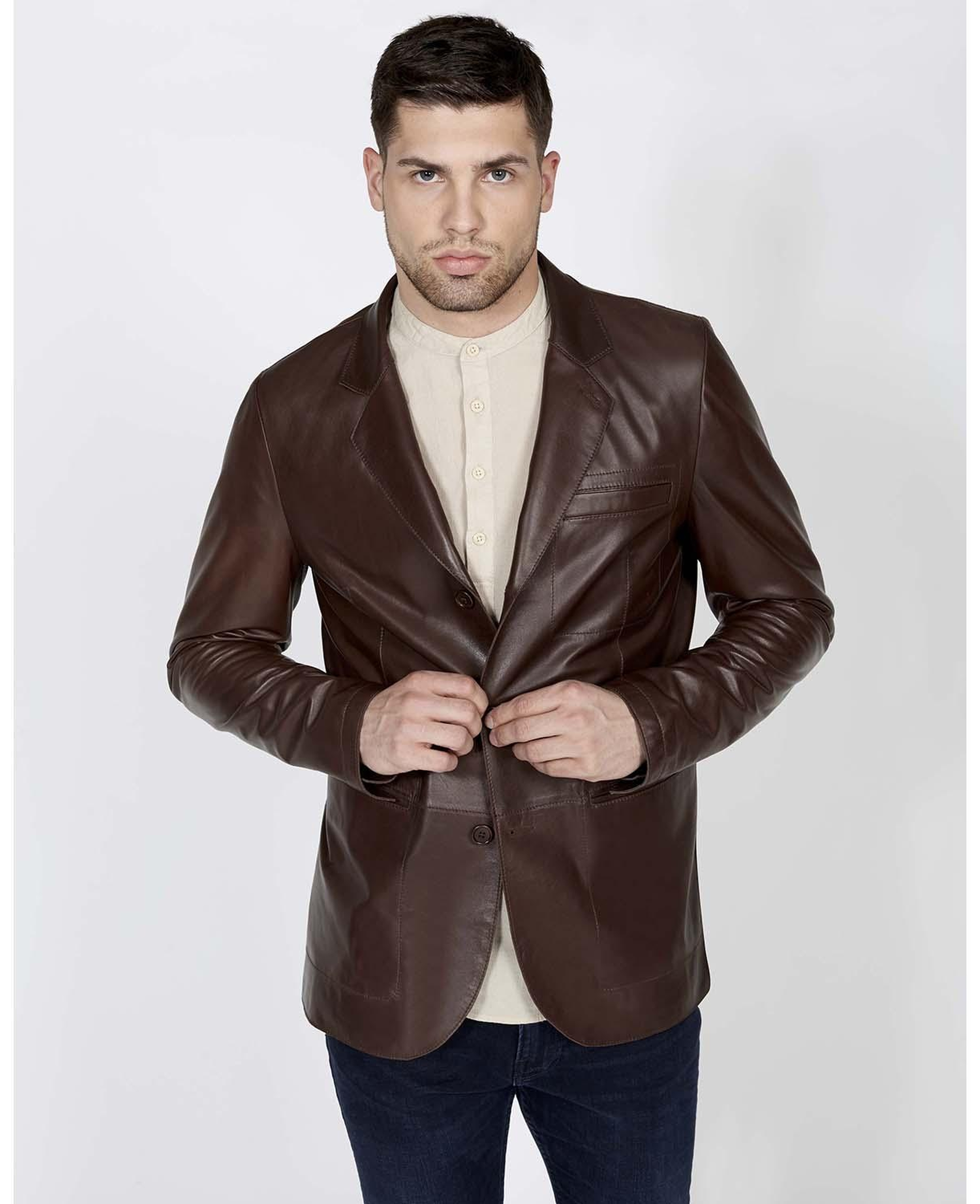 Kahve Anatole Erkek Deri Ceket