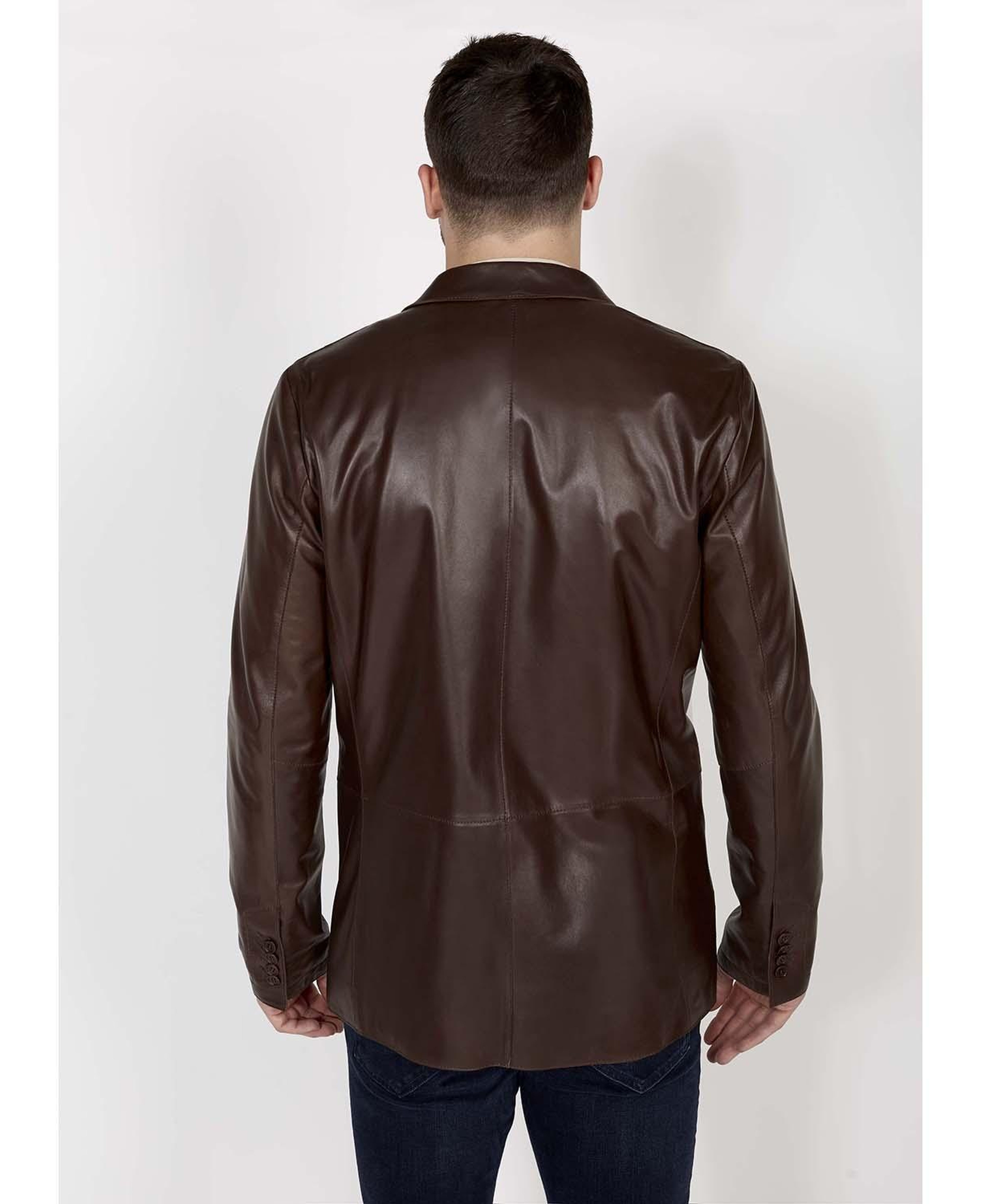 Kahve Anatole Erkek Deri Ceket