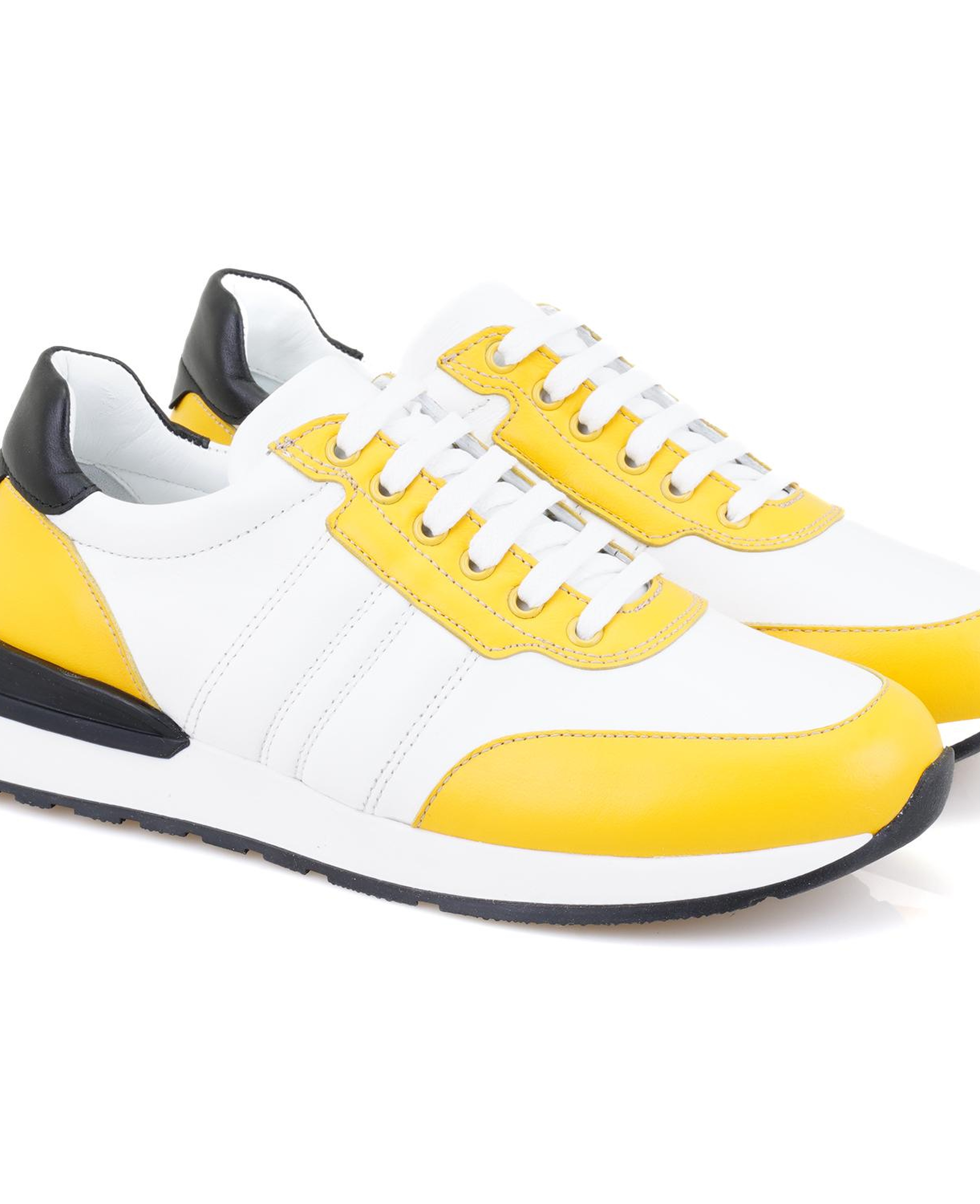 Kadın Sarı Deri Spor Ayakkabı