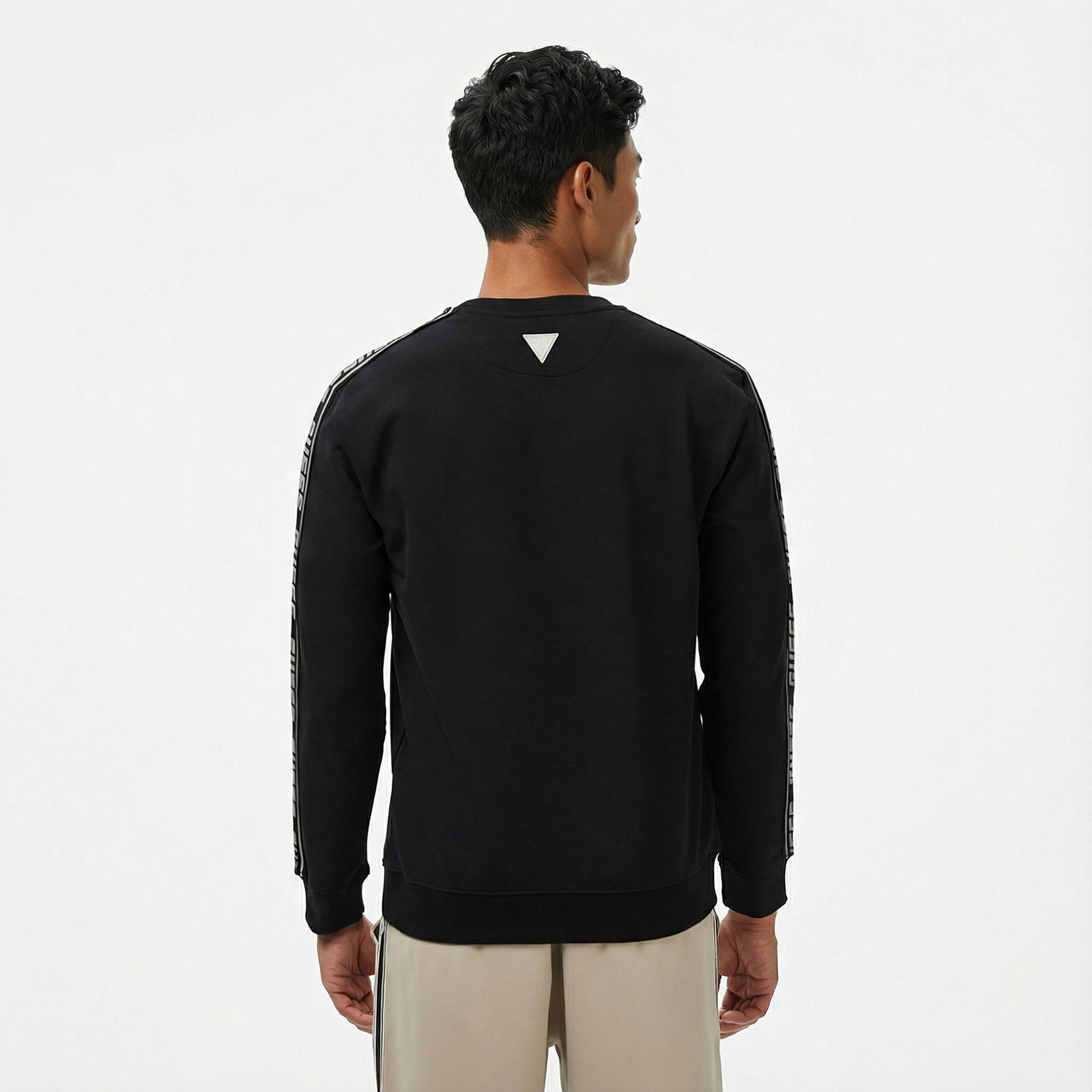 Guess Arlo Erkek Siyah Sweatshirt