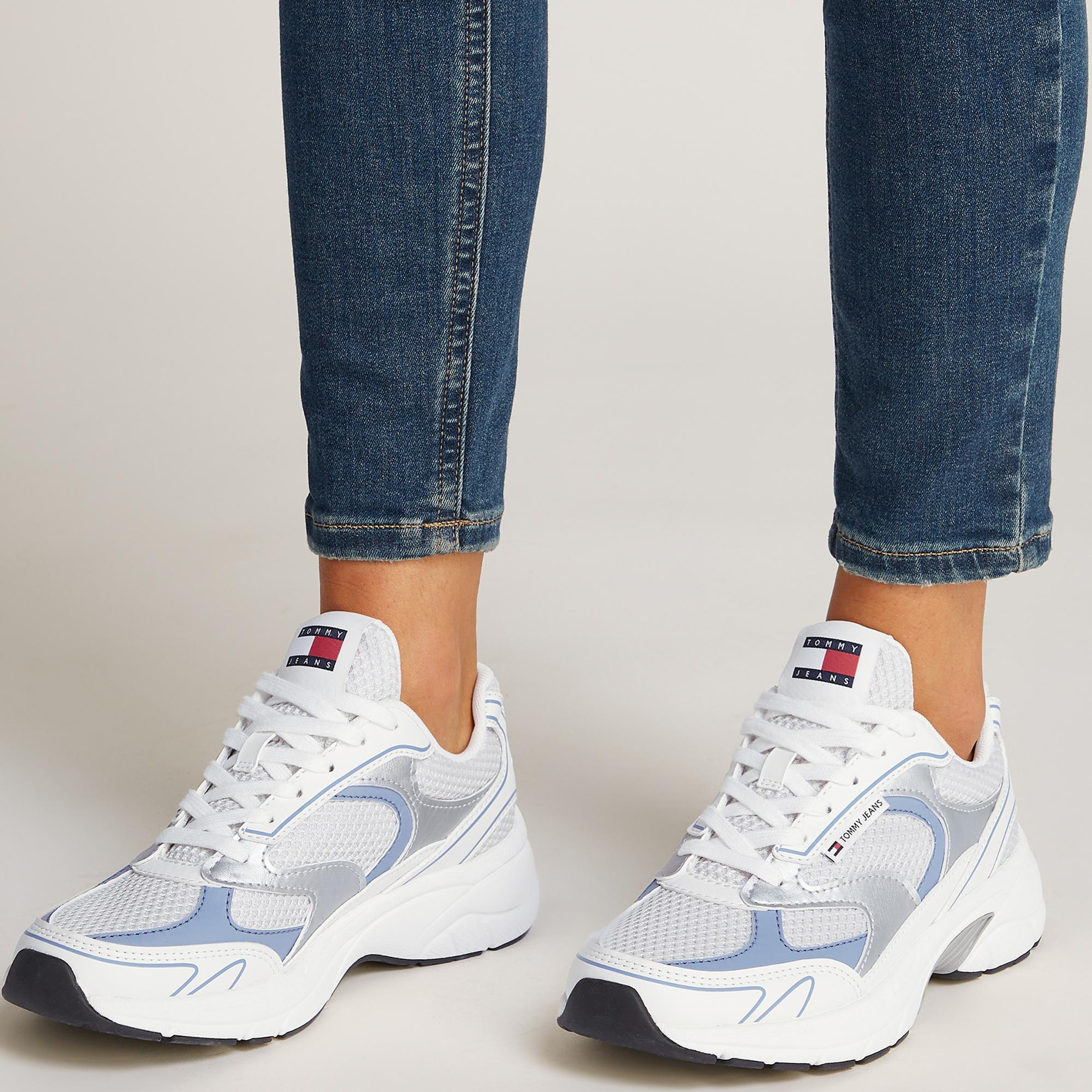 Tommy Hilfiger The Coney Metallic Kadın Beyaz Sneaker