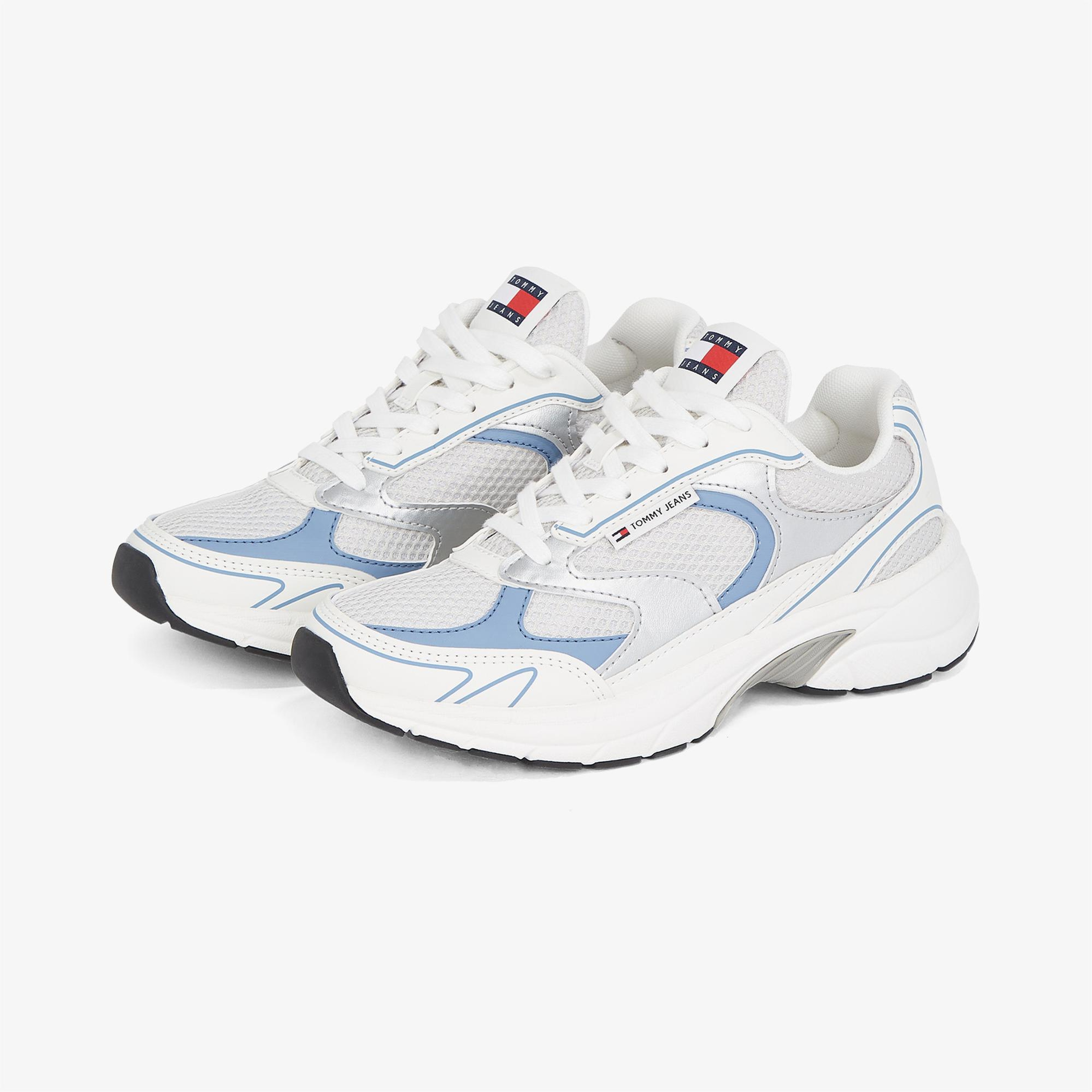 Tommy Hilfiger The Coney Metallic Kadın Beyaz Sneaker