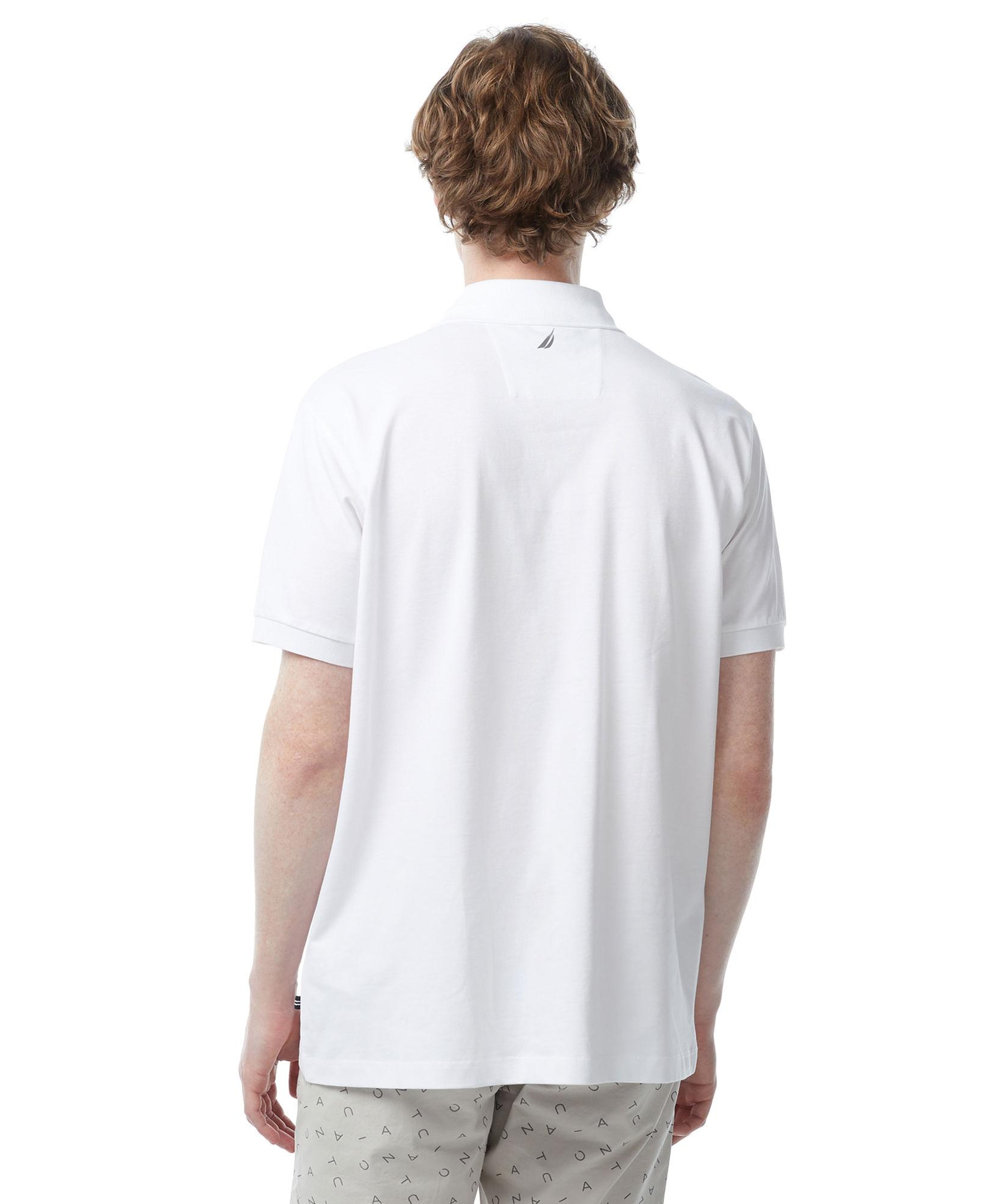Nautica Erkek Beyaz Classic Fit Kısa Kollu Polo Yaka T-Shirt