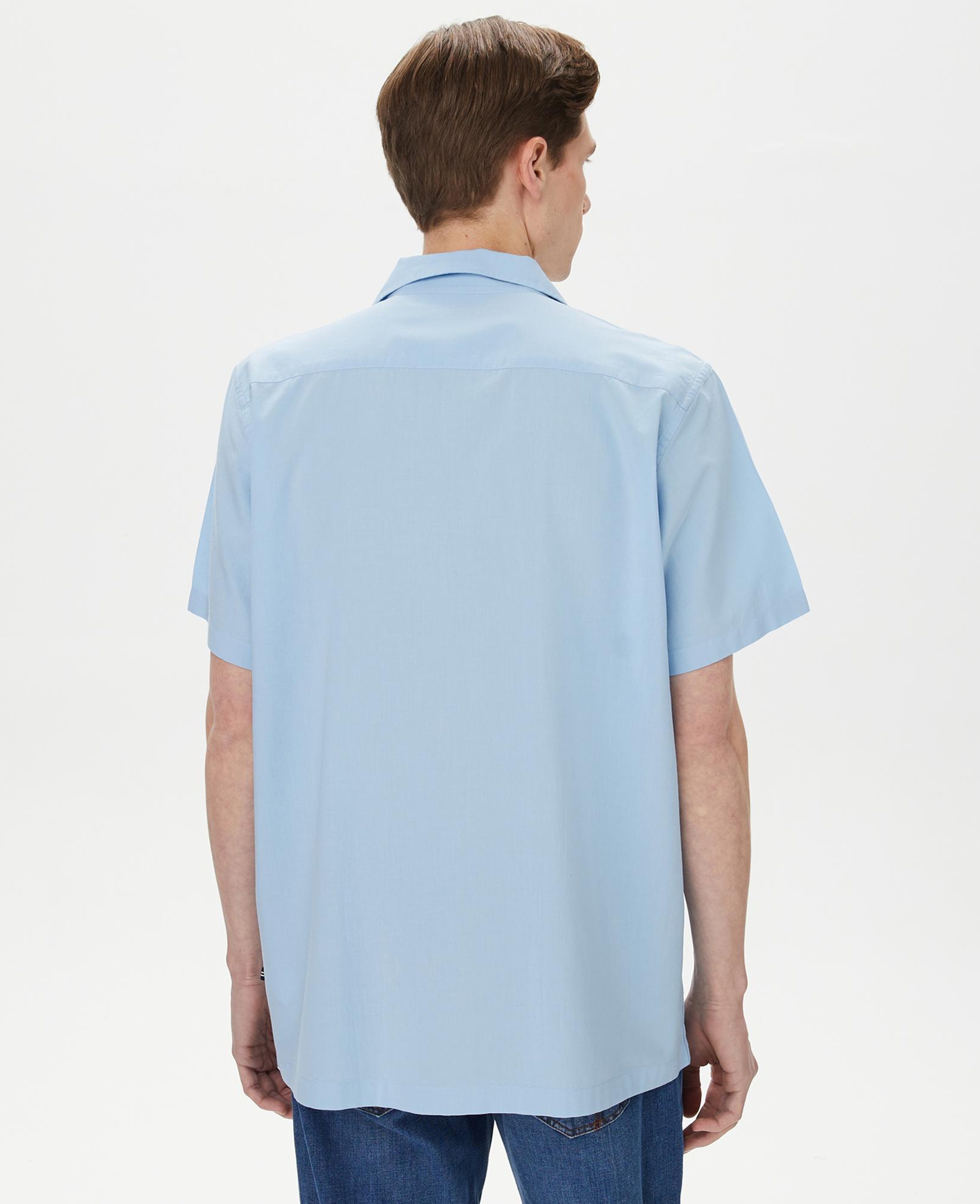 Nautica Erkek Mavi Classic Fit Kısa Kollu Gömlek