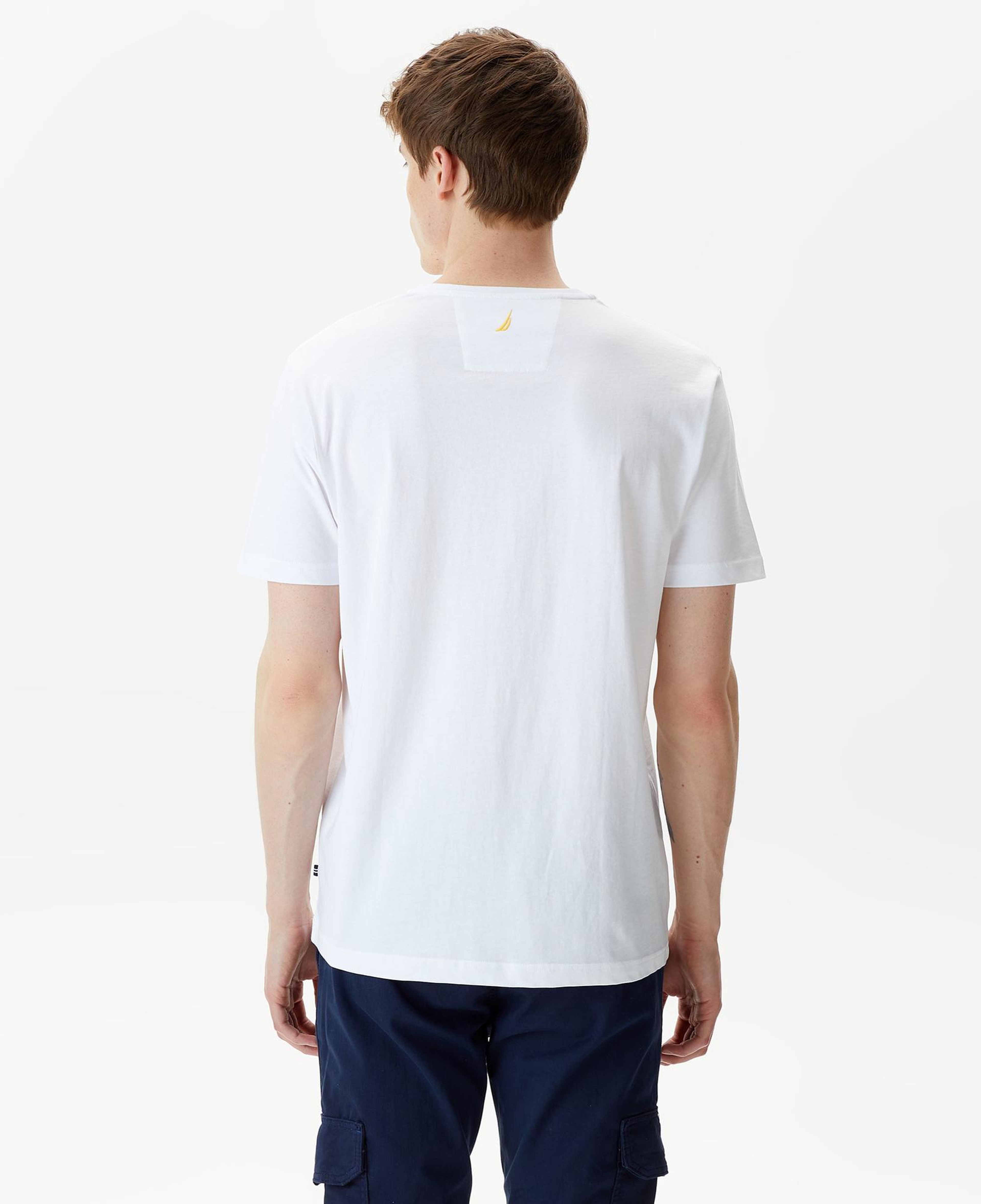 Nautica Erkek Beyaz Standart Fit T-Shirt