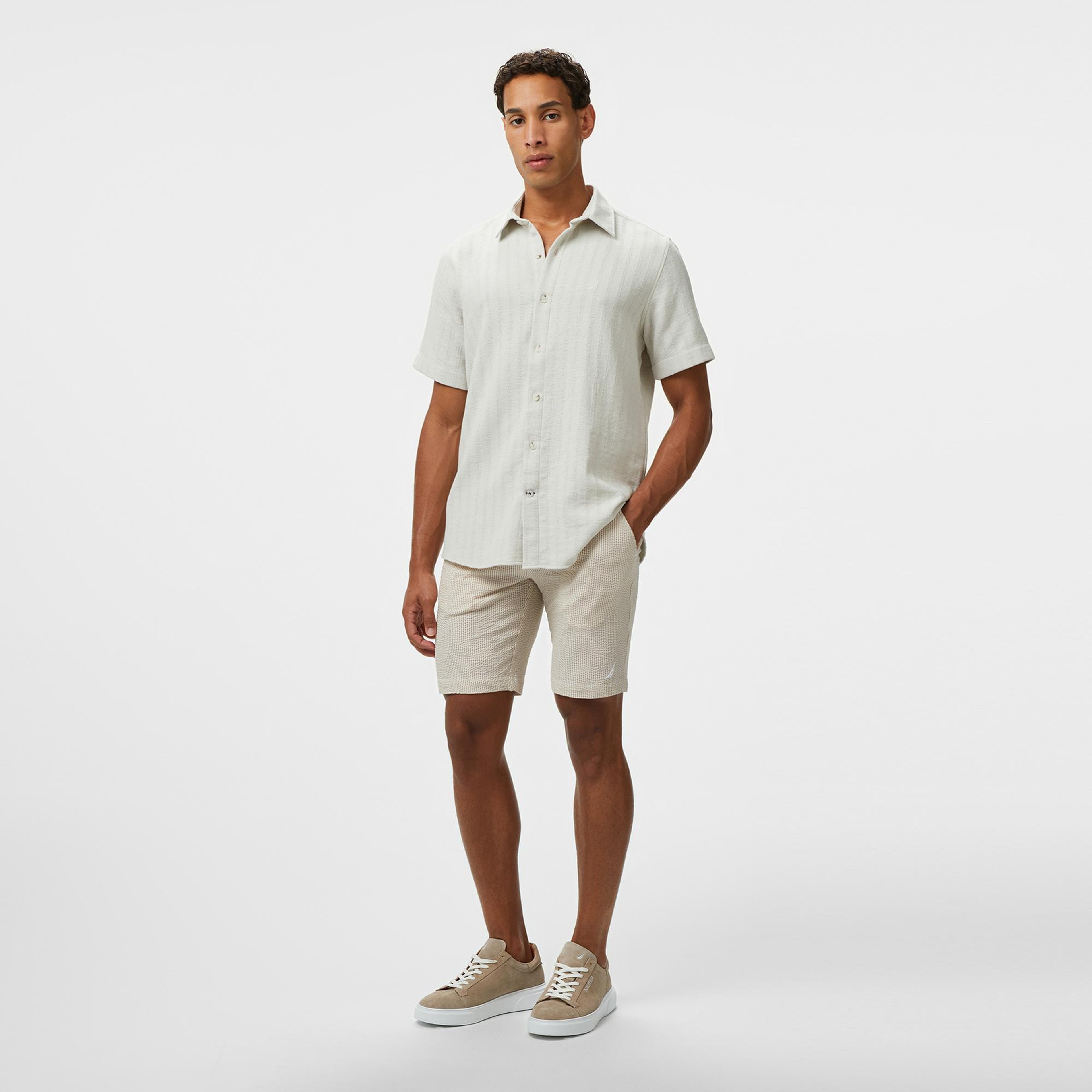 Nautica Erkek Bej Classic Fit Gömlek