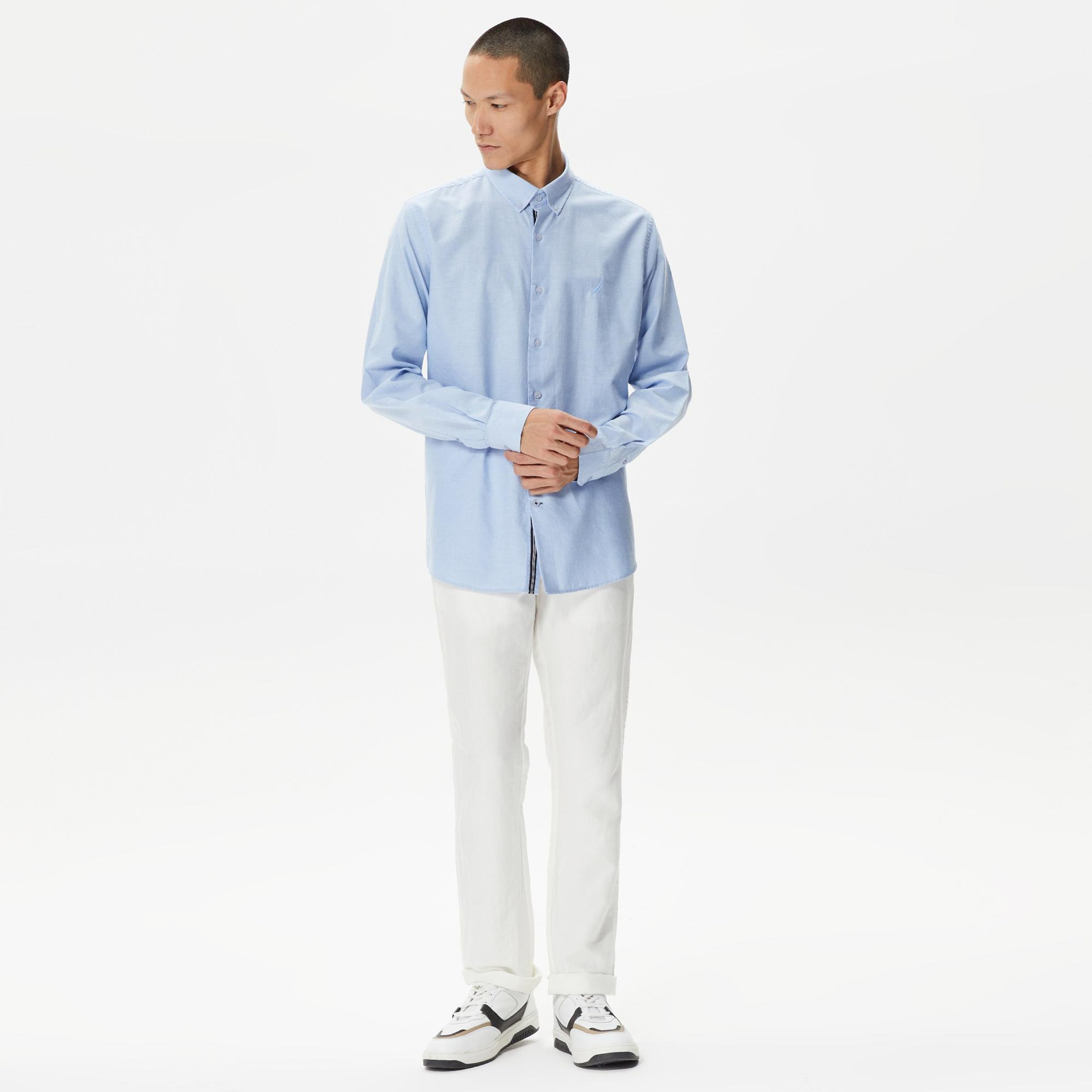 Nautica Erkek Mavi Classic Fit Gömlek