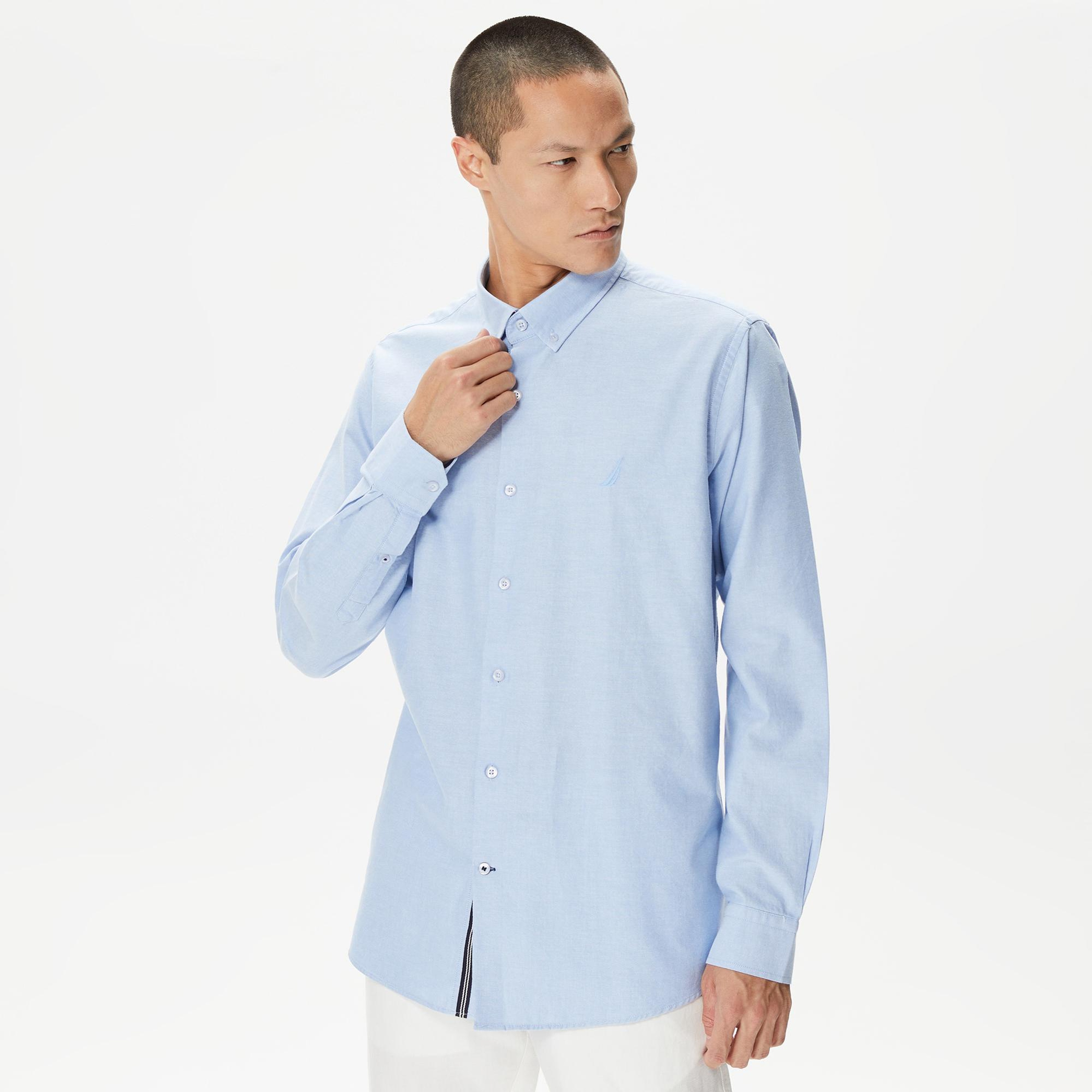 Nautica Erkek Mavi Classic Fit Gömlek